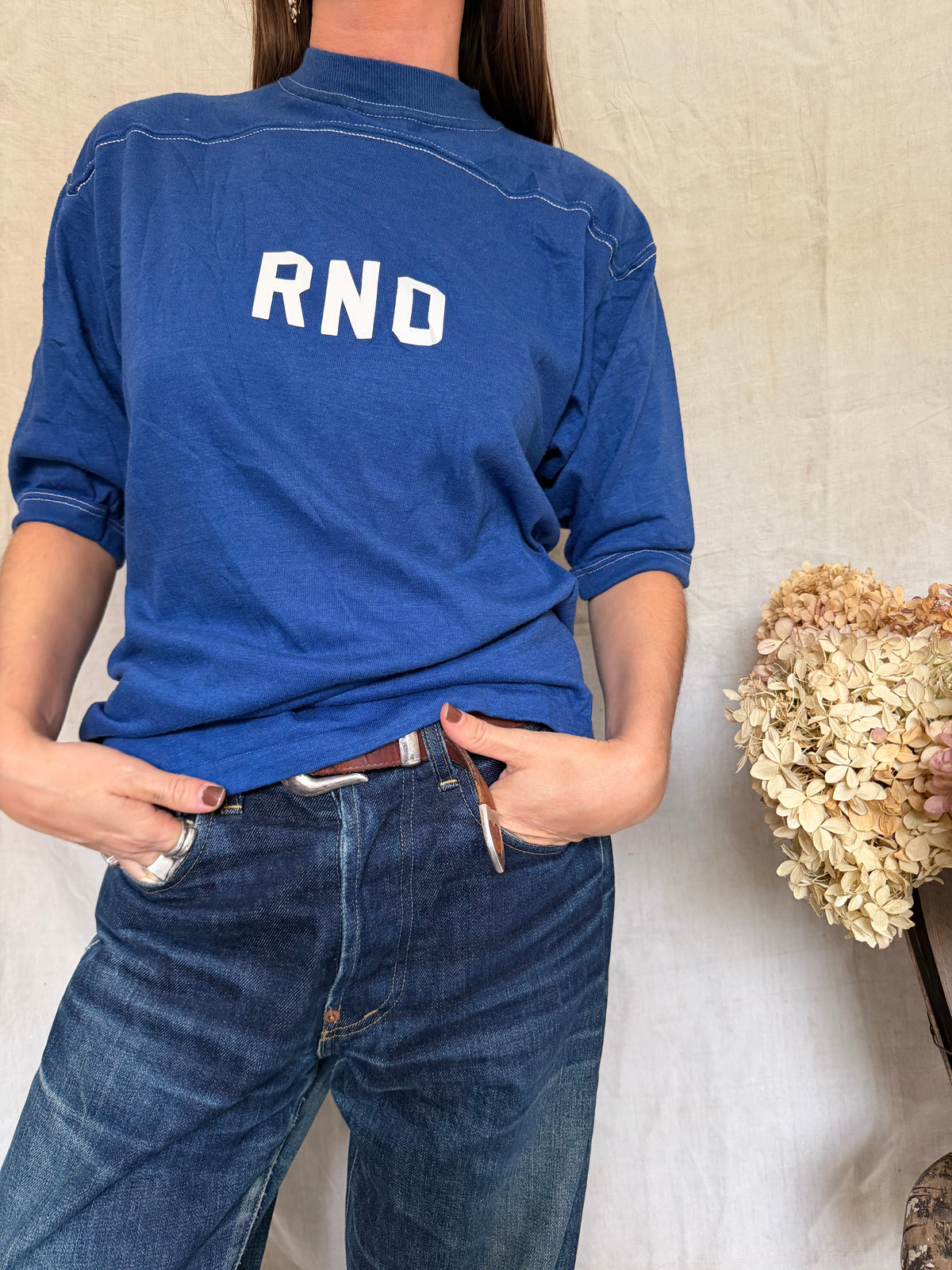 Blue Varsity Tee