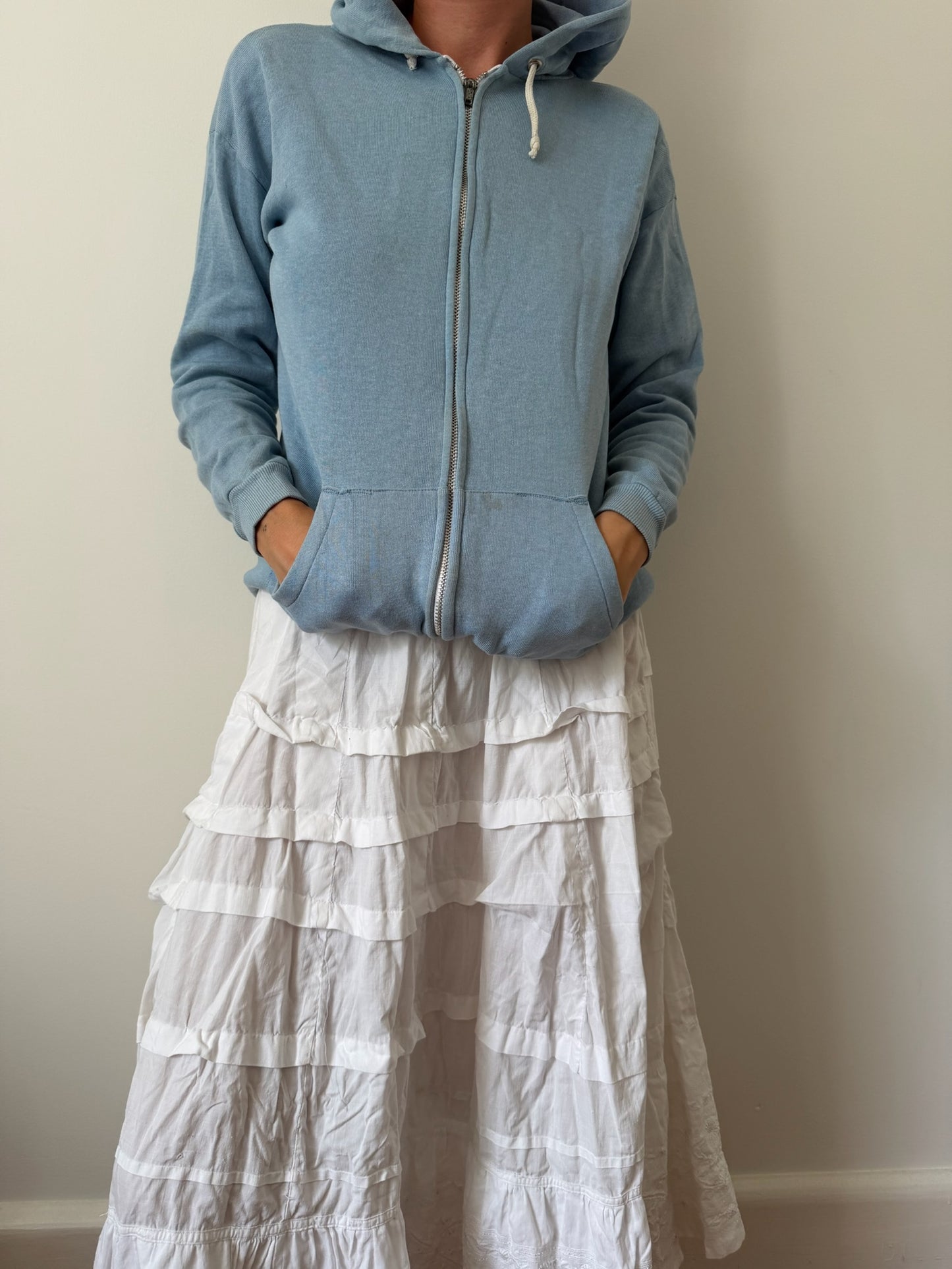 Baby Blue Zip Up Hoodie