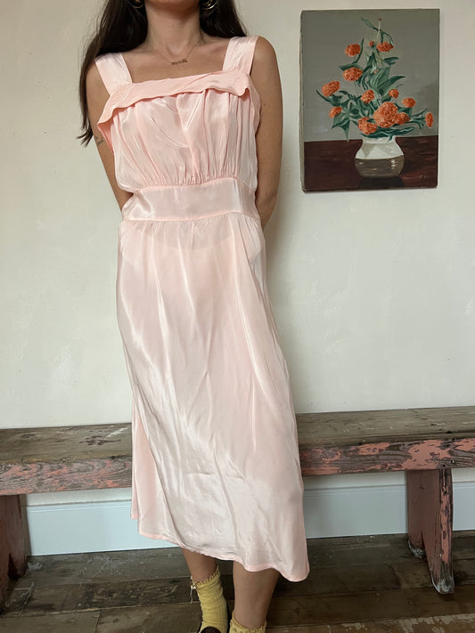 Light Pink Satin Slip Dress