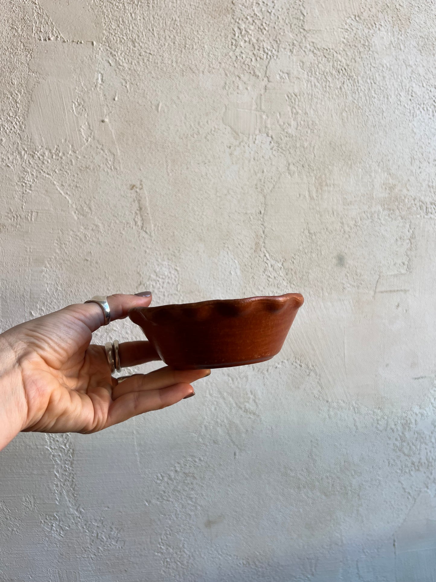 Oaxacan Red Clay Scalloped Small Bowl