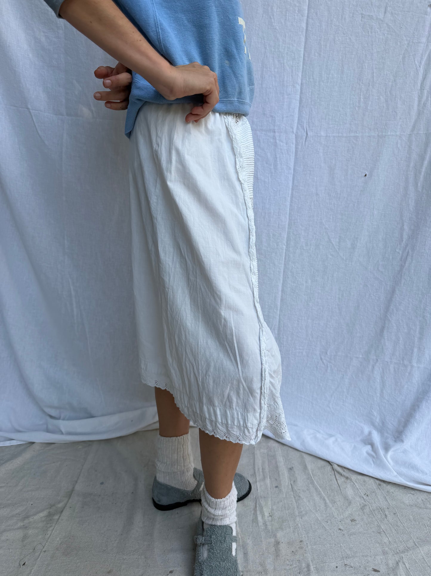 Reworked Antique Christening Gown Skirt 02
