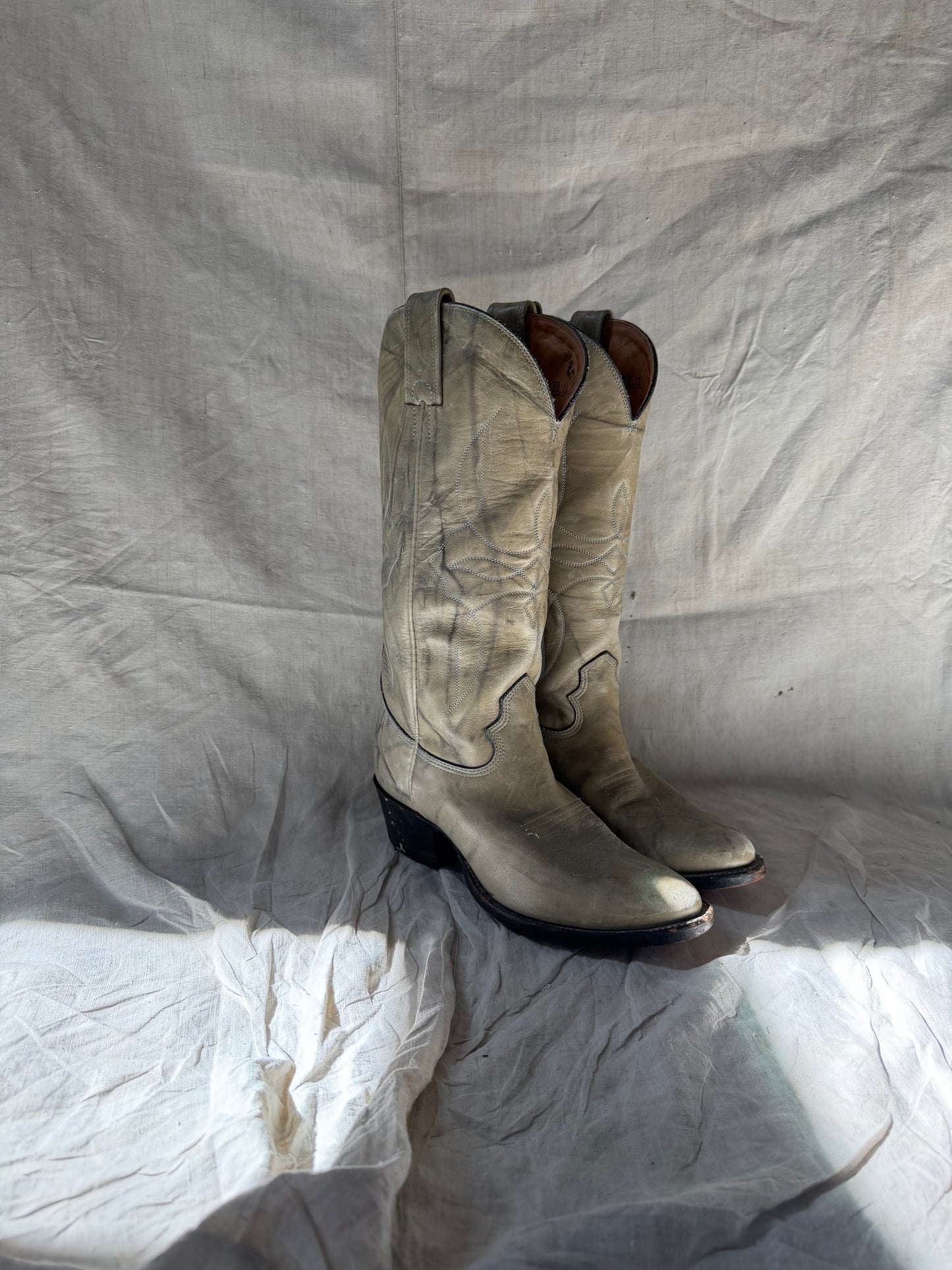 Blue Grey Cowgirl Boots