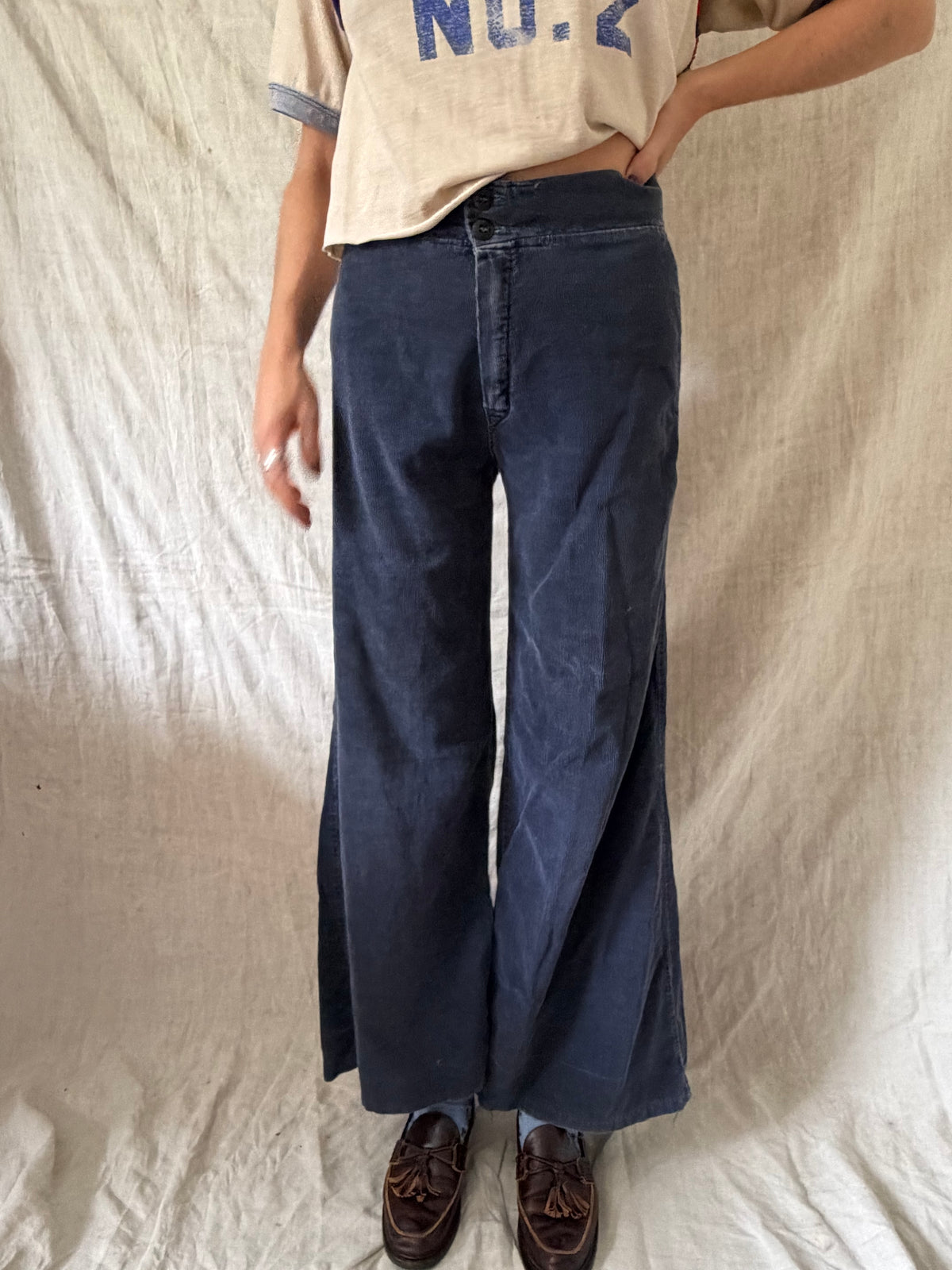Navy Corduroy Pants