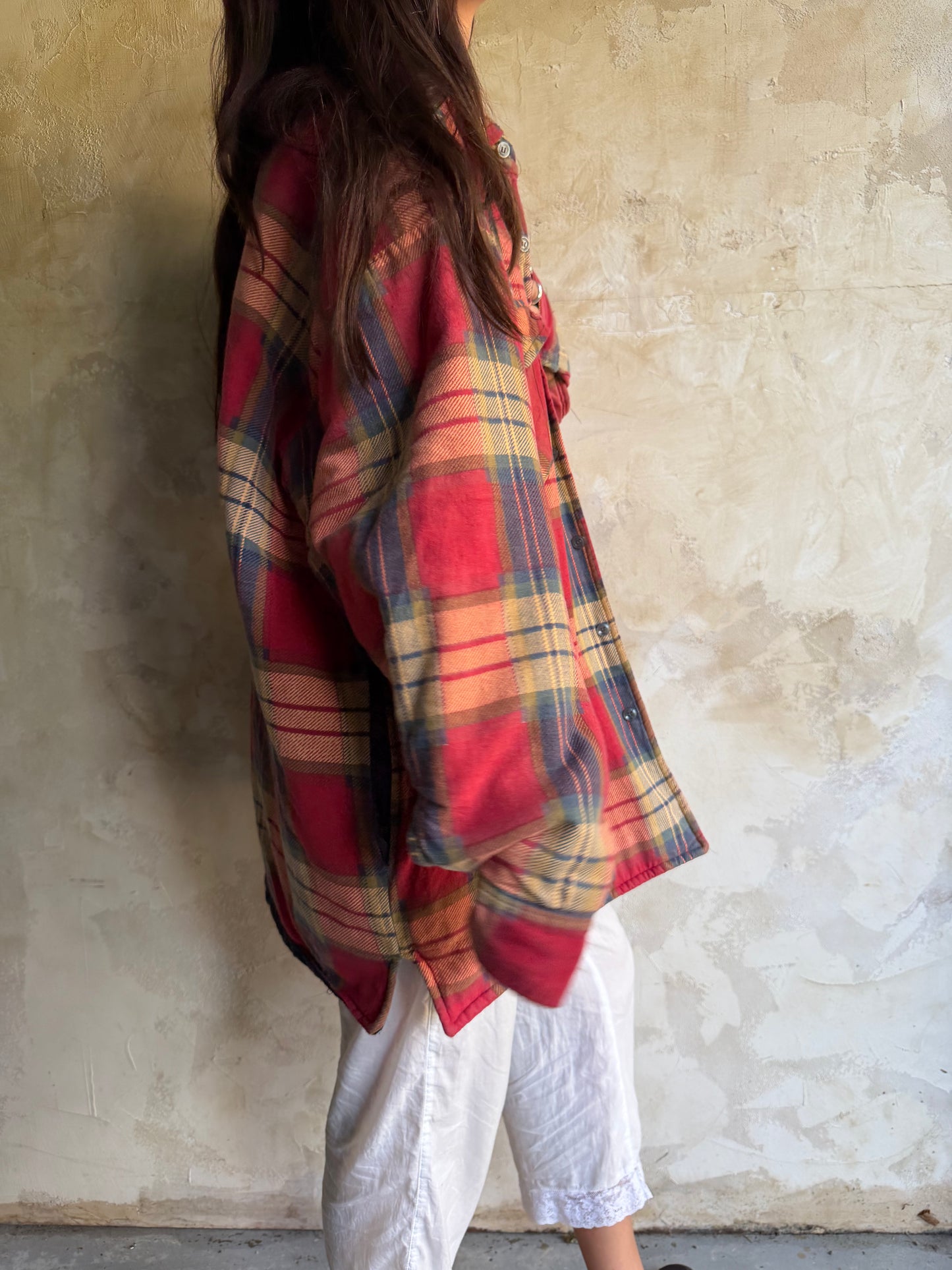 Quilted Lined Faded Red Flannel