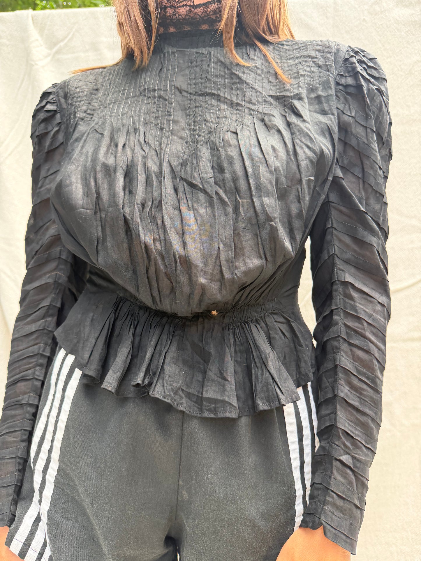 Black Edwardian Blouse