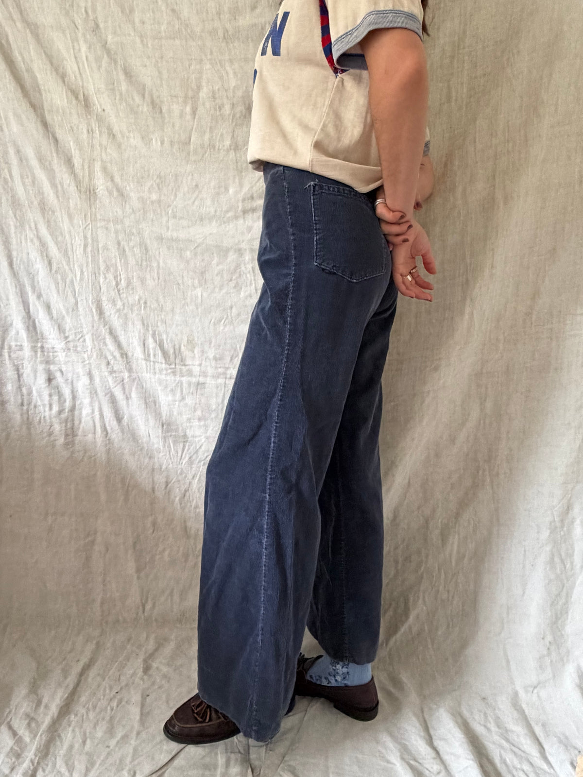 Navy Corduroy Pants