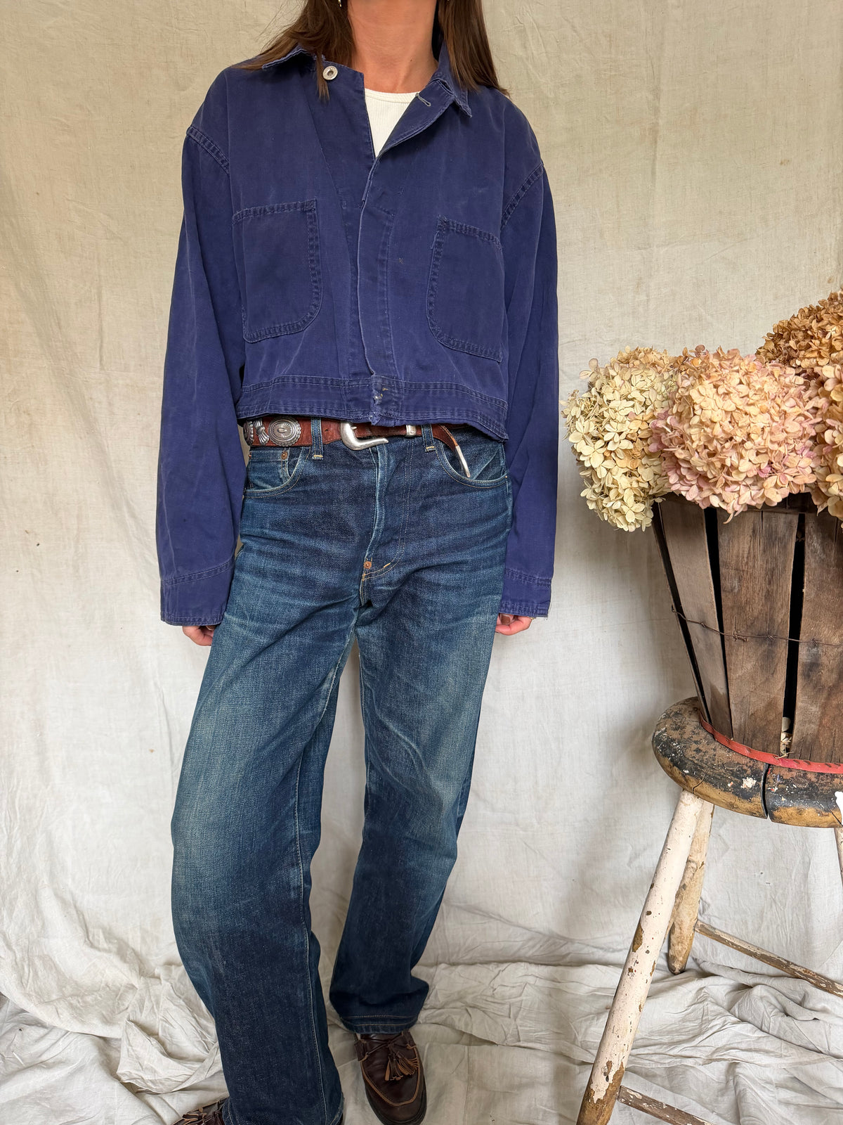Indigo Blue MTC Cropped Chore Jacket