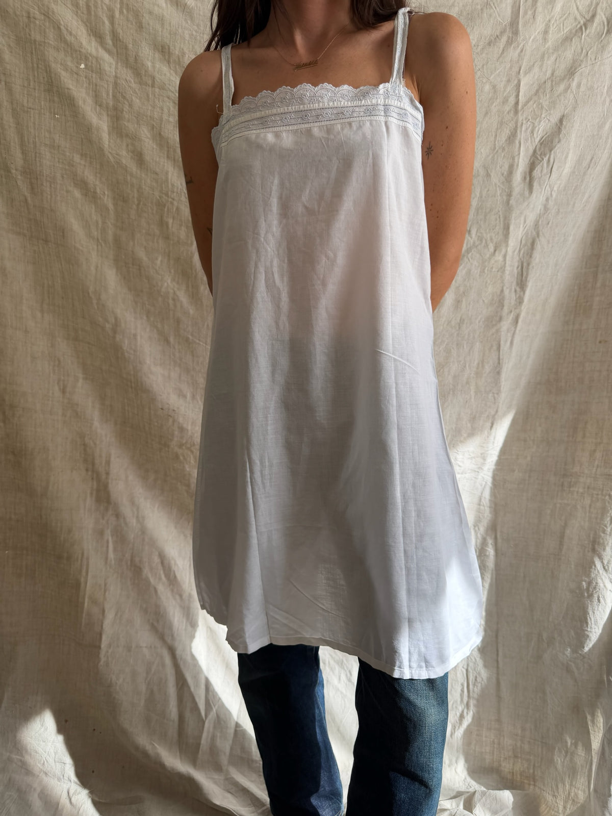 Antique French Cotton Slip