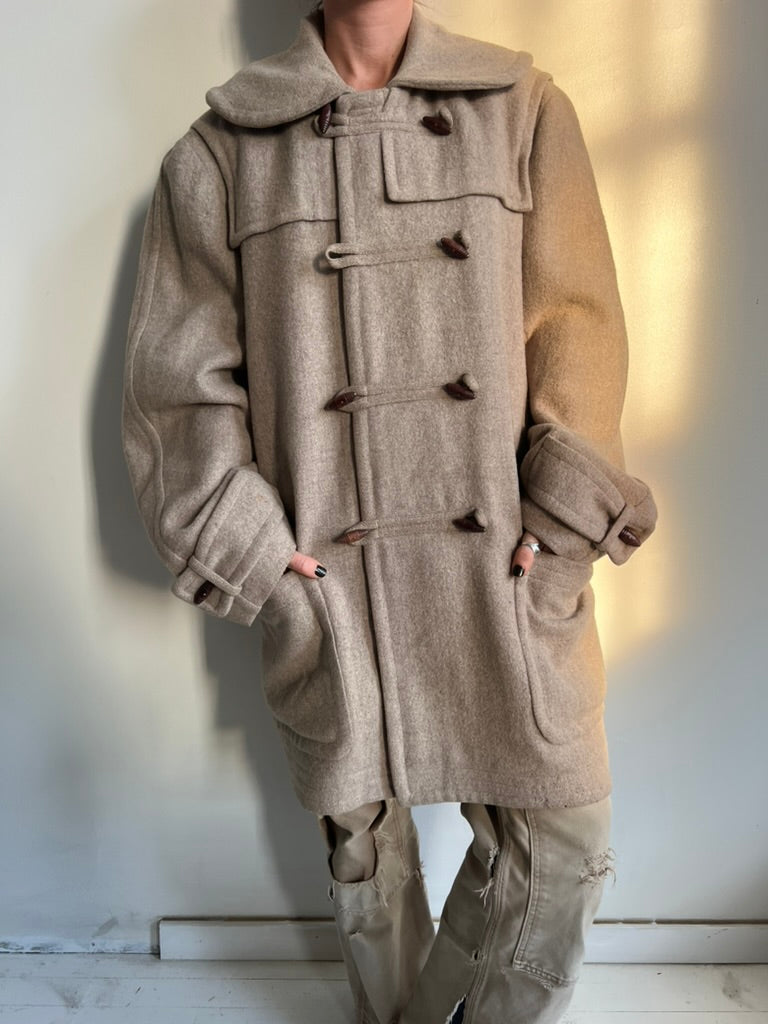 Oatmeal Wool Peacoat