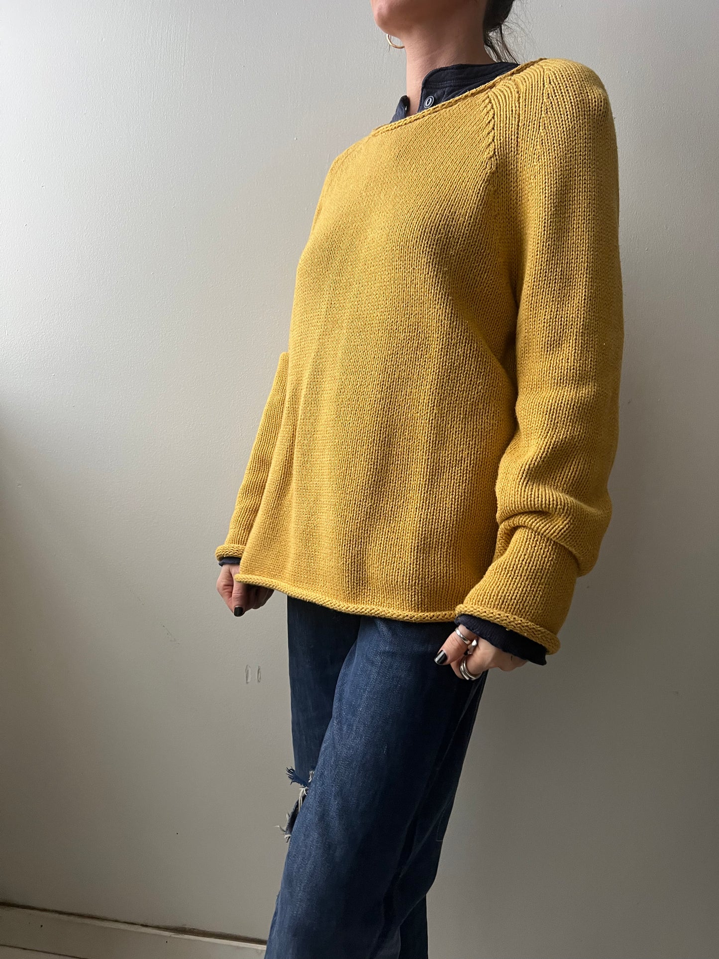 J Crew Mustard Knit