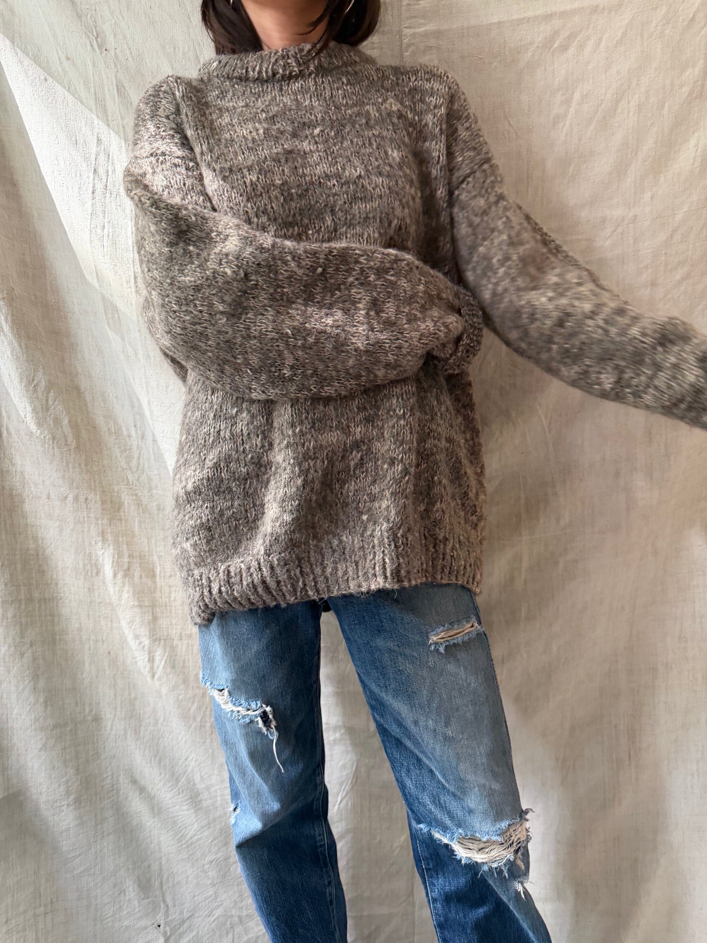 Speckled Fawn Wool Sweater