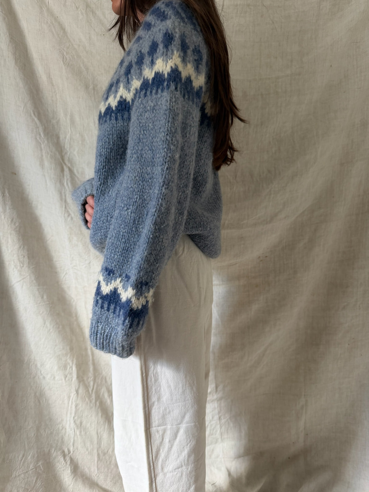 Icelandic Blue Wool Sweater