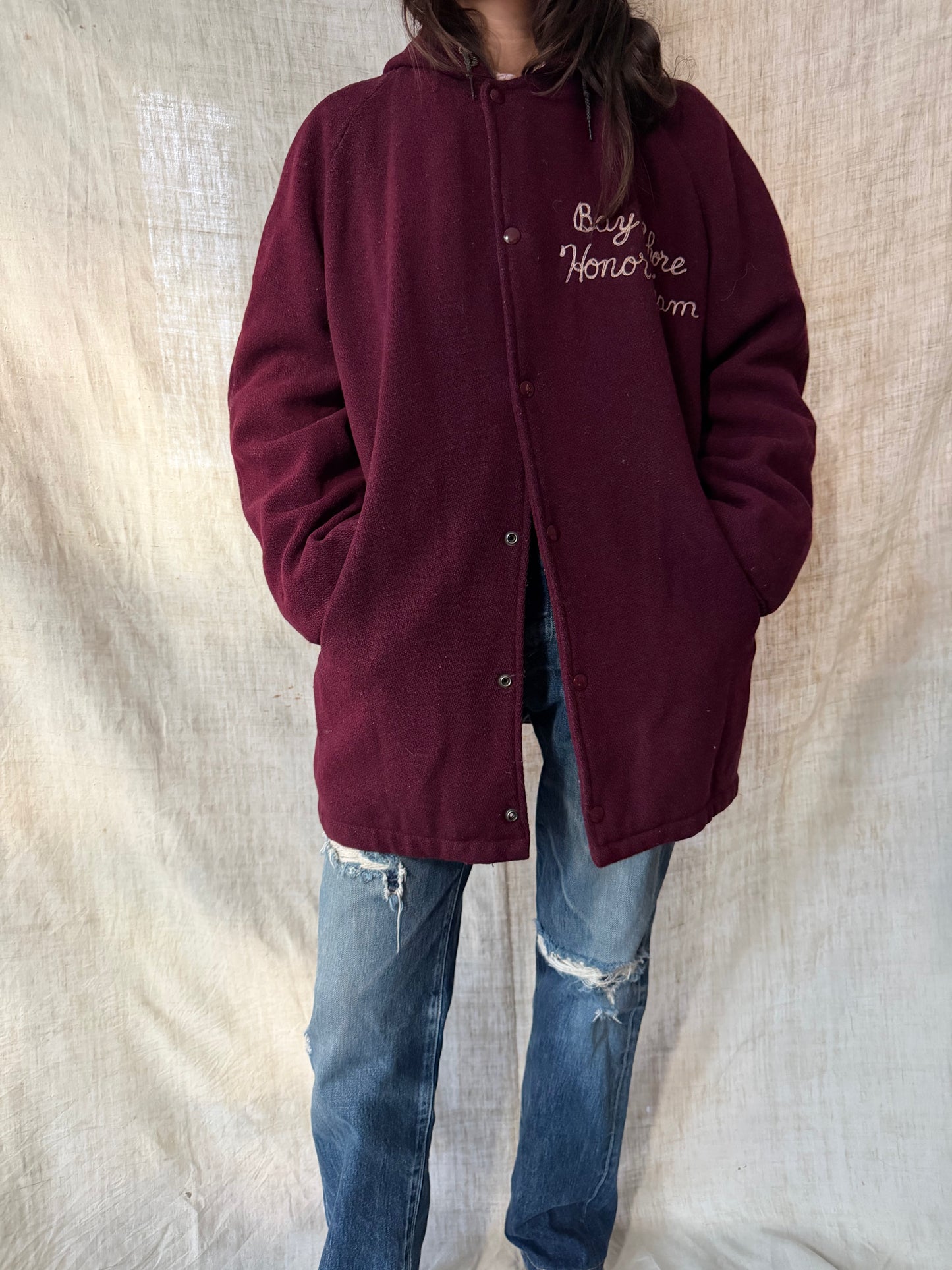 Maroon Bay Shore Varsity Jacket