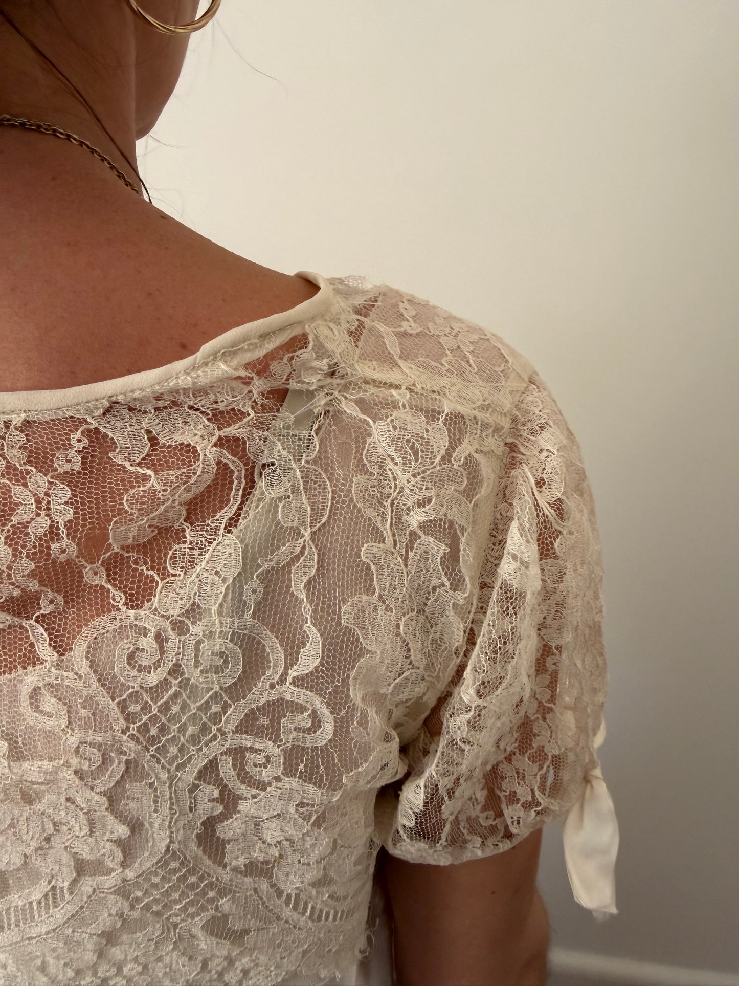 1930s Silk + Lace Wedding Dress