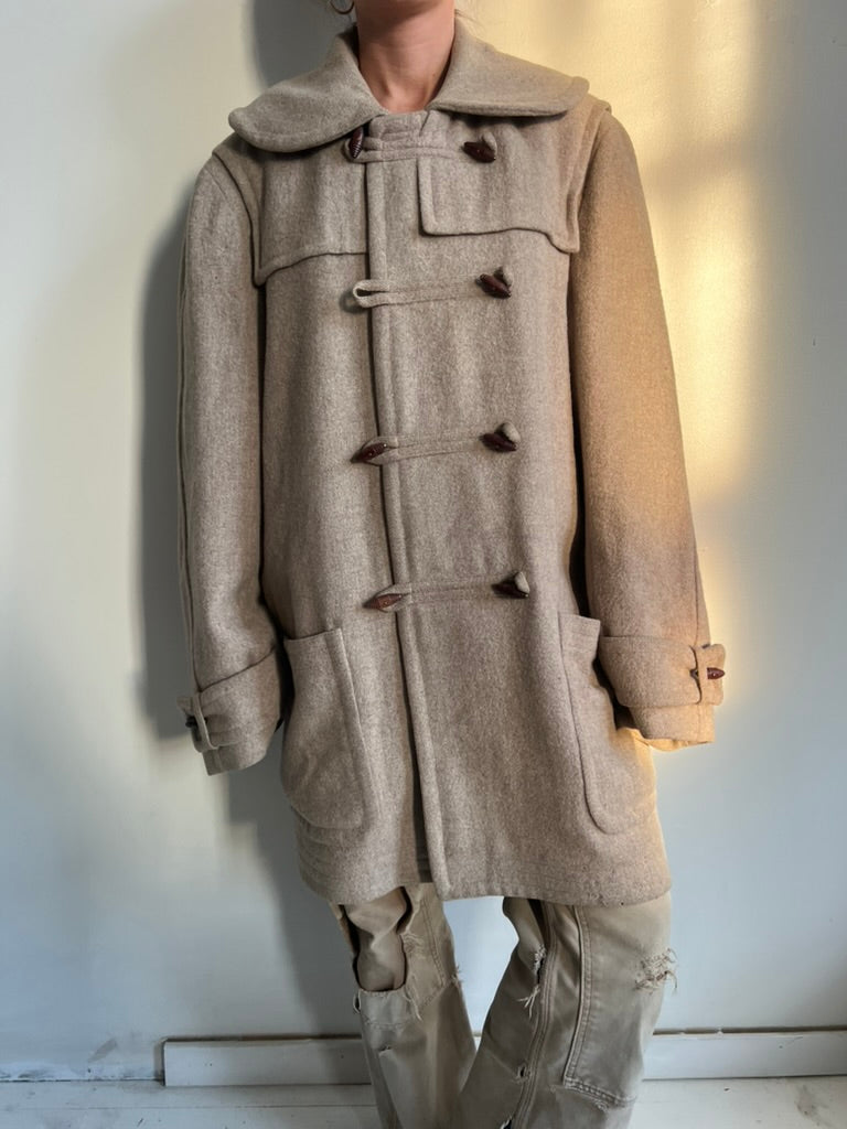 Oatmeal Wool Peacoat