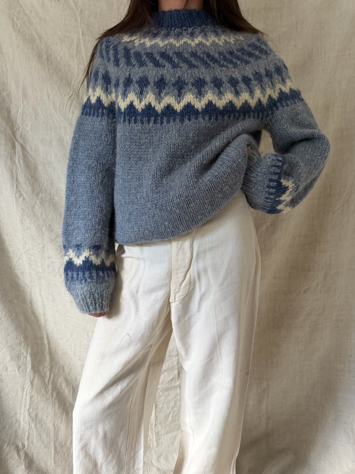 Icelandic Blue Wool Sweater
