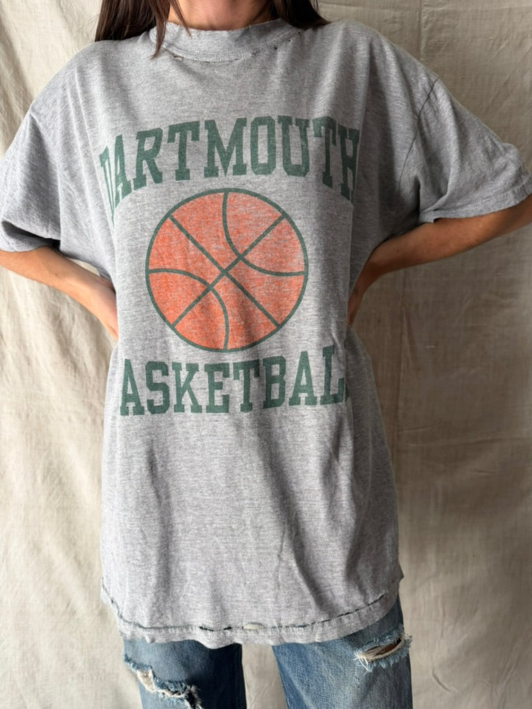 Grey Distressed Dartmouth Tee