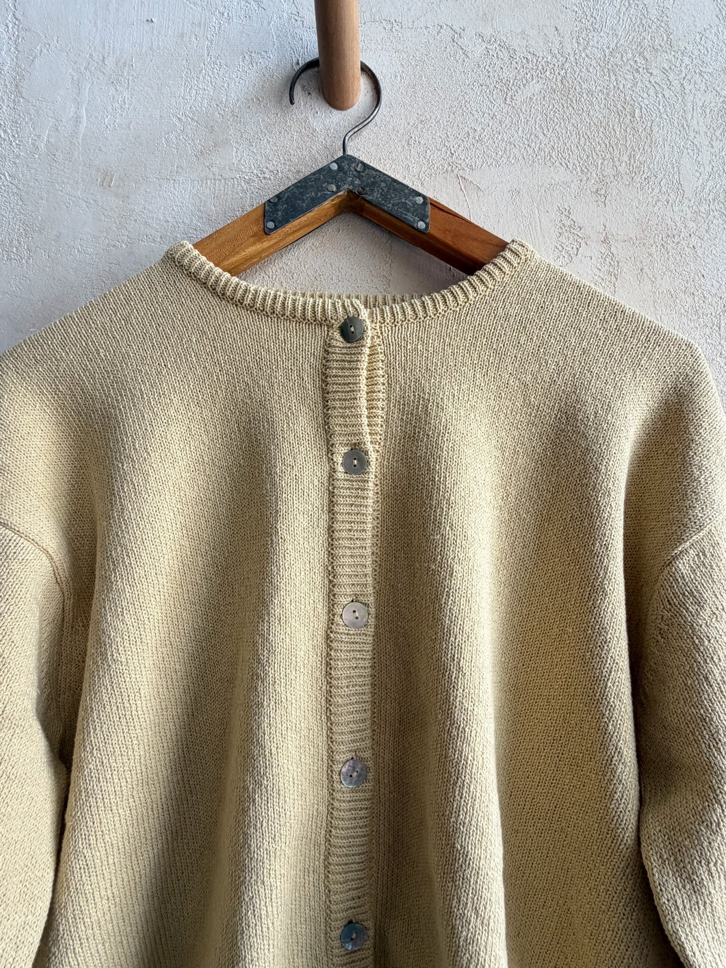 Cotton Leila Cardigan in Custard By Le Bon Shoppe