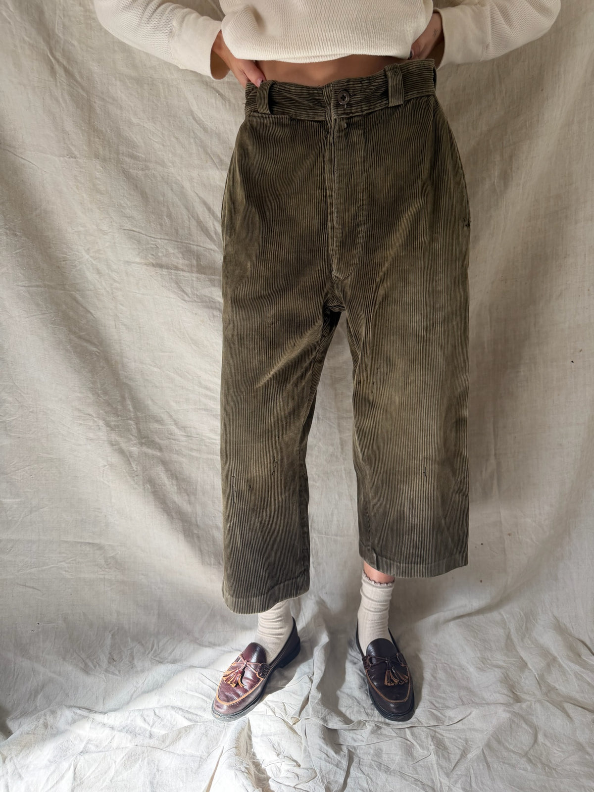 French Workwear Corduroy Culotte