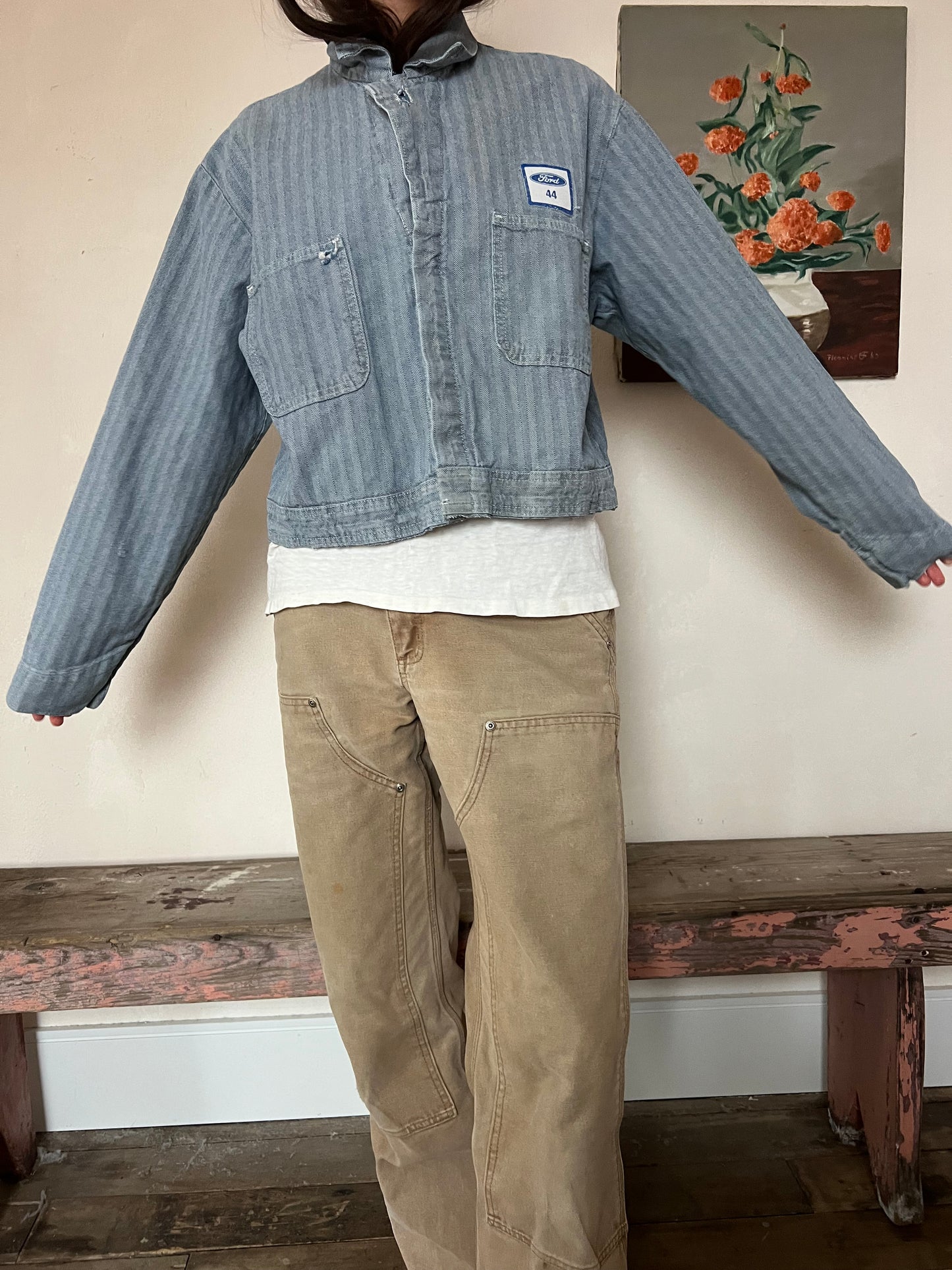 Cropped Ford Twill Coveralls Jacket