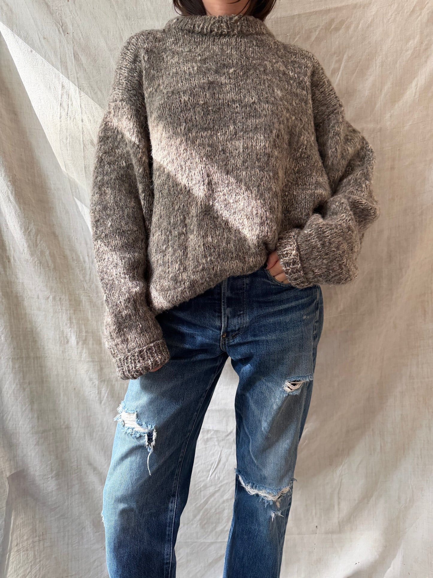 Speckled Fawn Wool Sweater