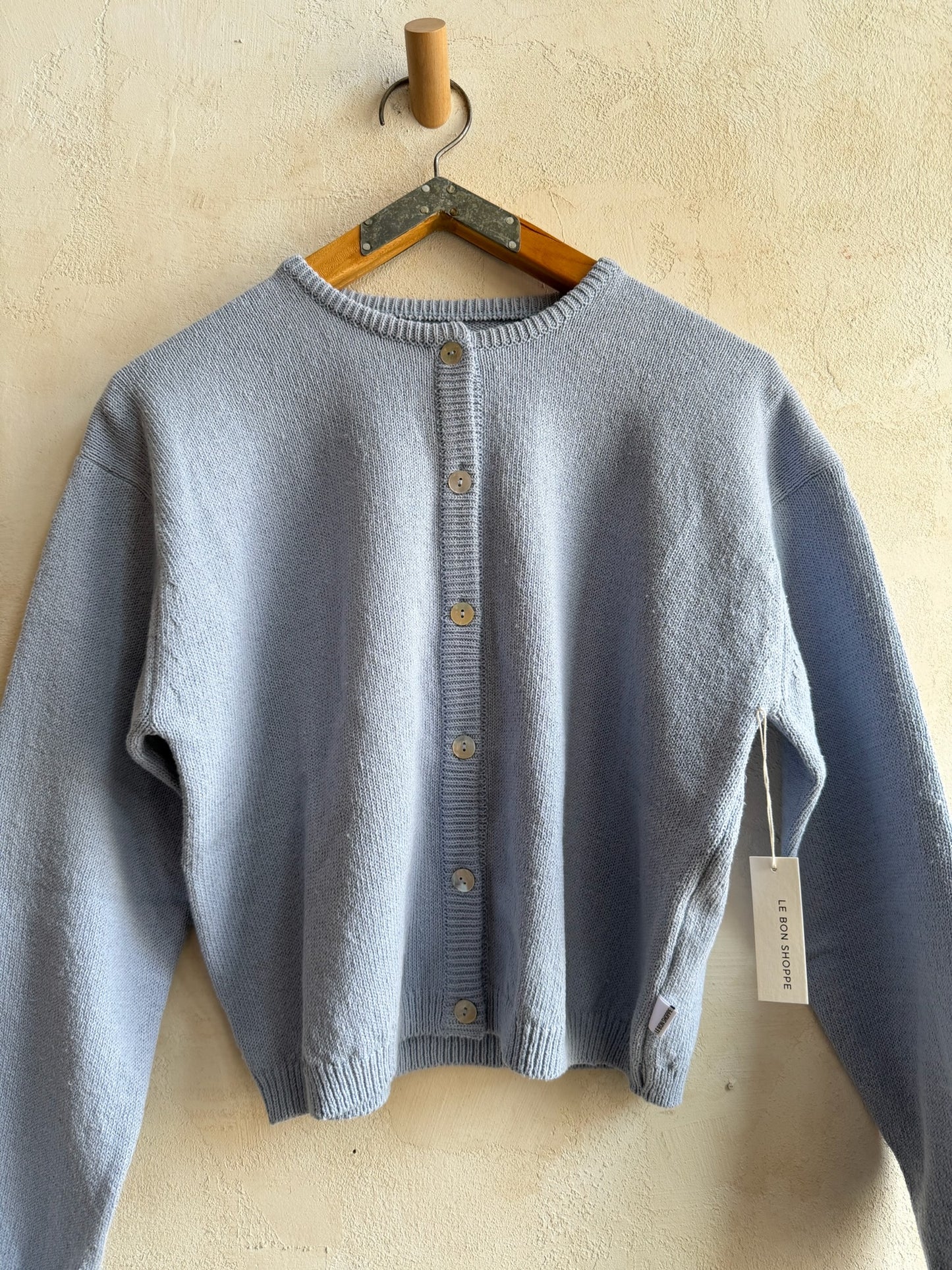 Cotton Leila Cardigan in Cornflower By Le Bon Shoppe
