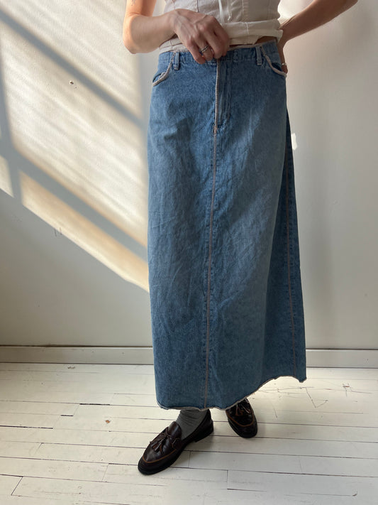Long Denim Skirt