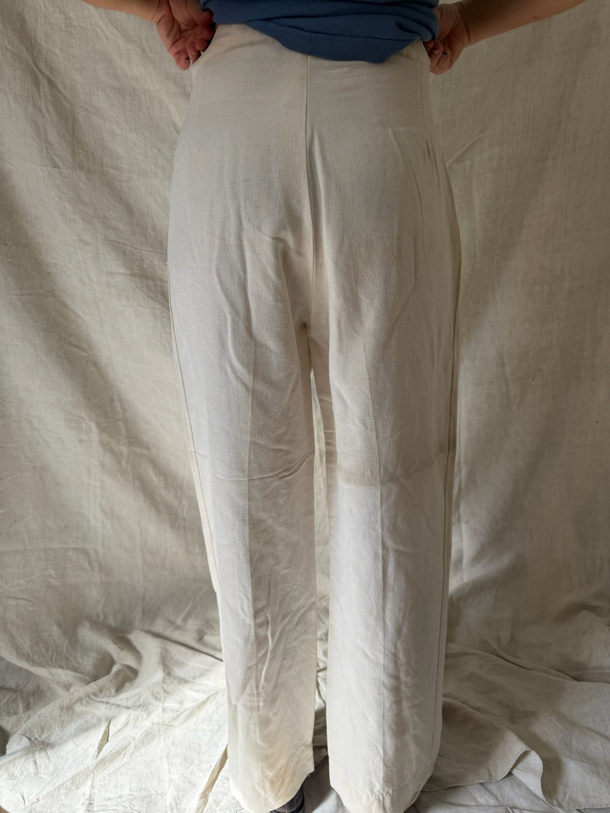 Handmade Wool Cream Trouser