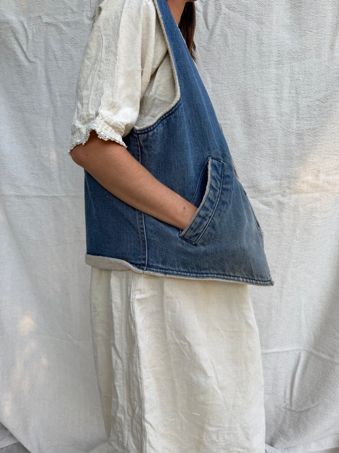 Oshkosh Bigosh Faux shearling Denim Vest