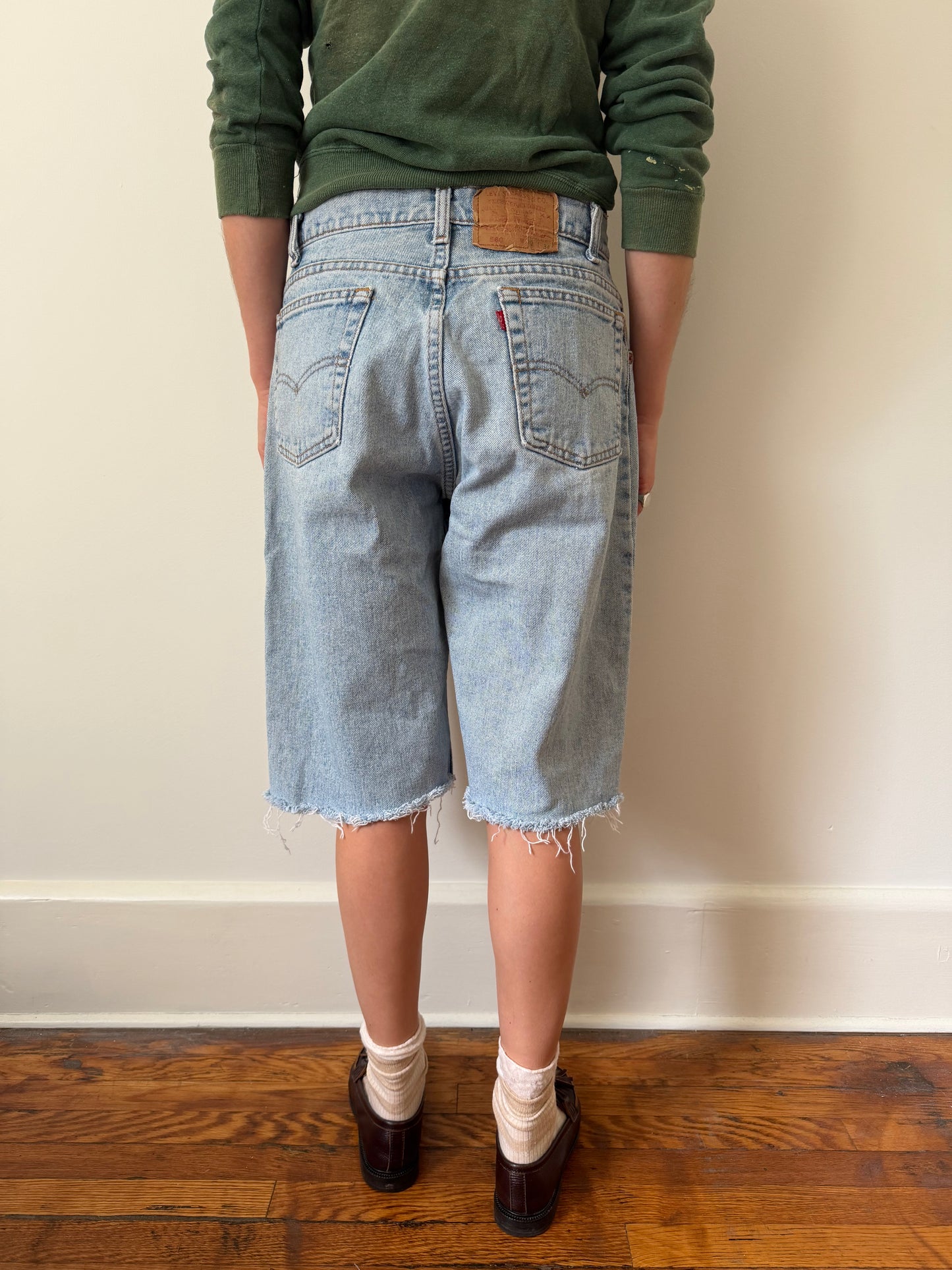 Levi’s Long Cutoff Denim Shorts