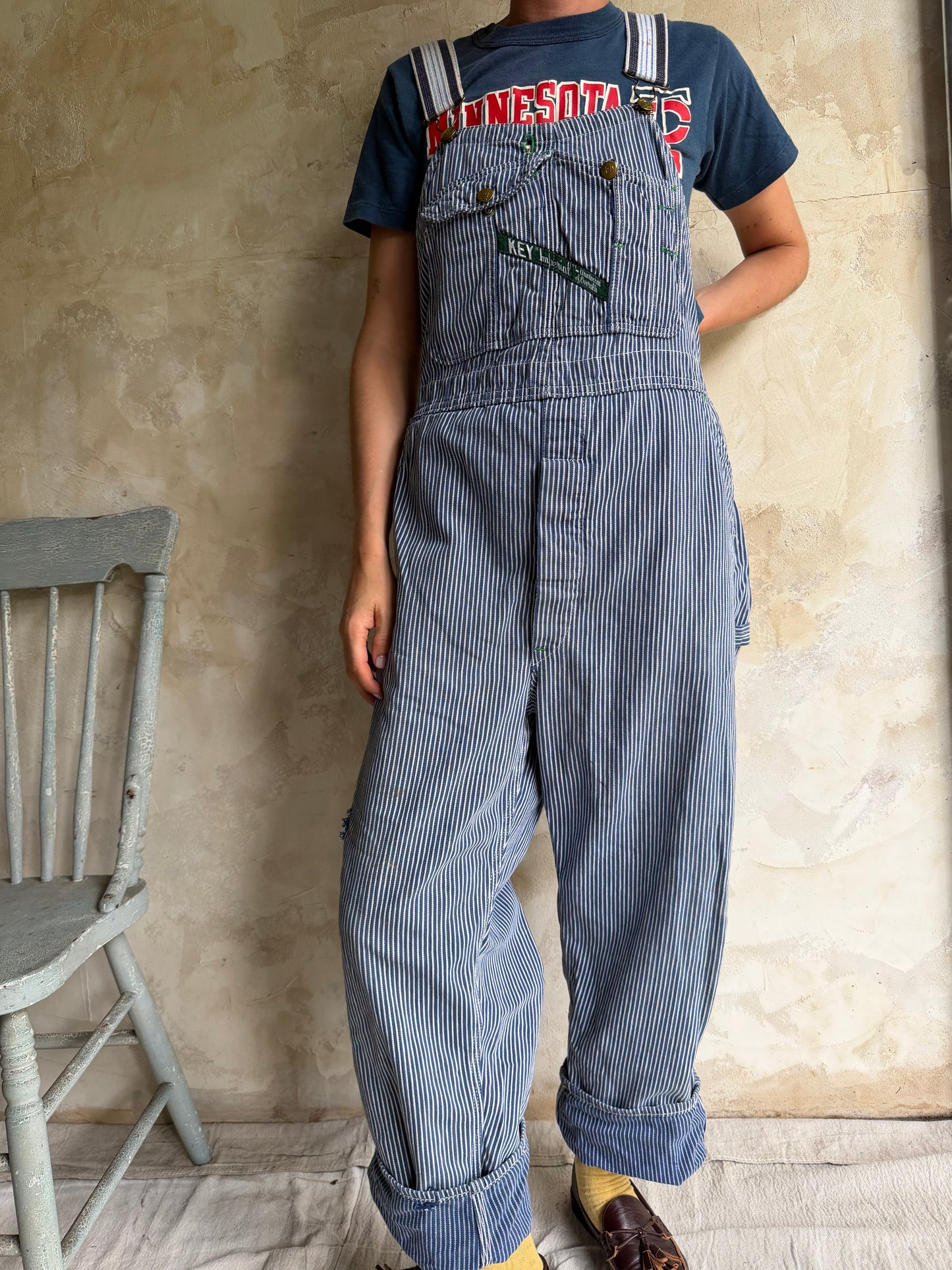 Pinstripe Key Overalls