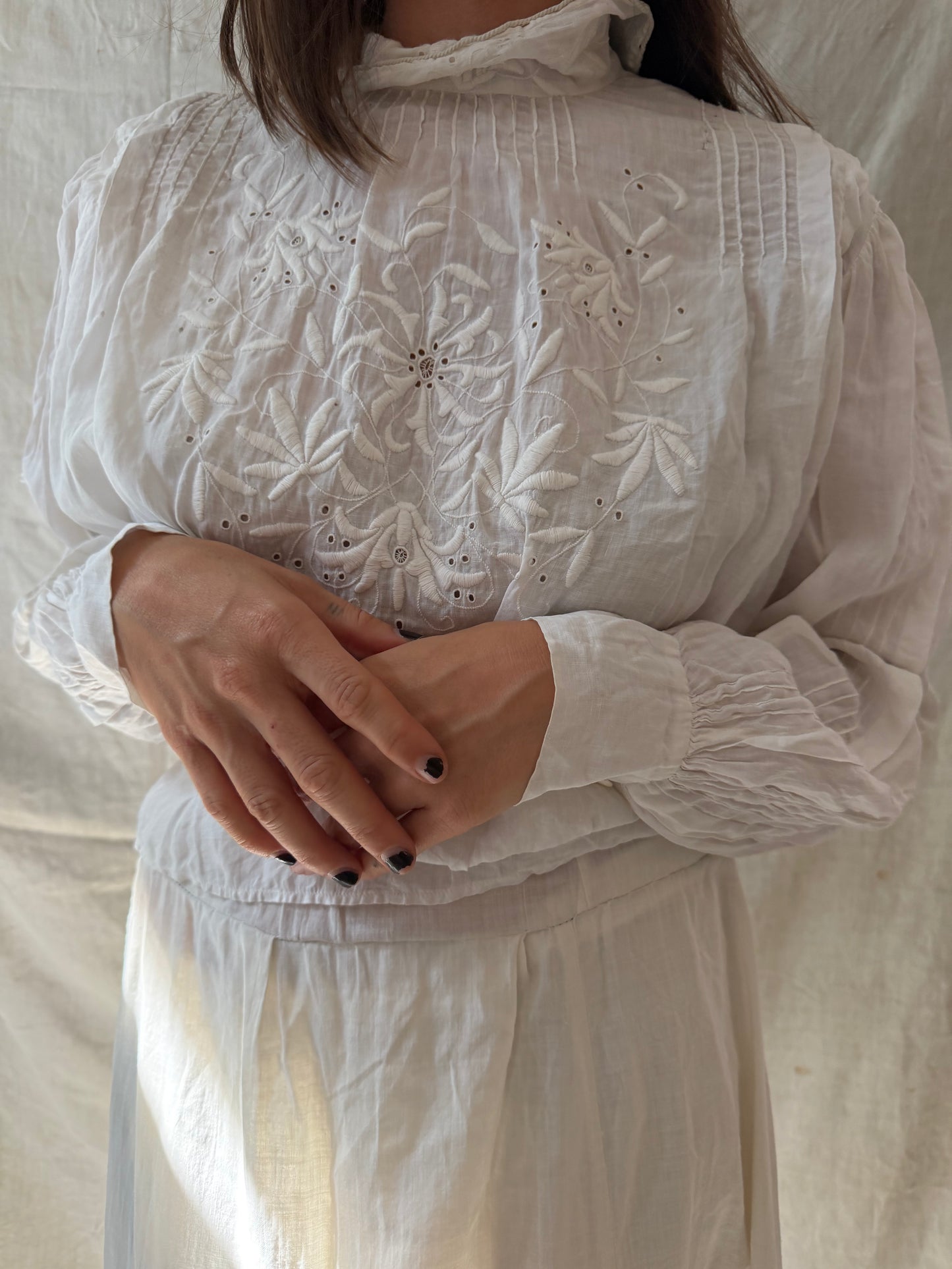 Antique Edwardian Embroidered Blouse