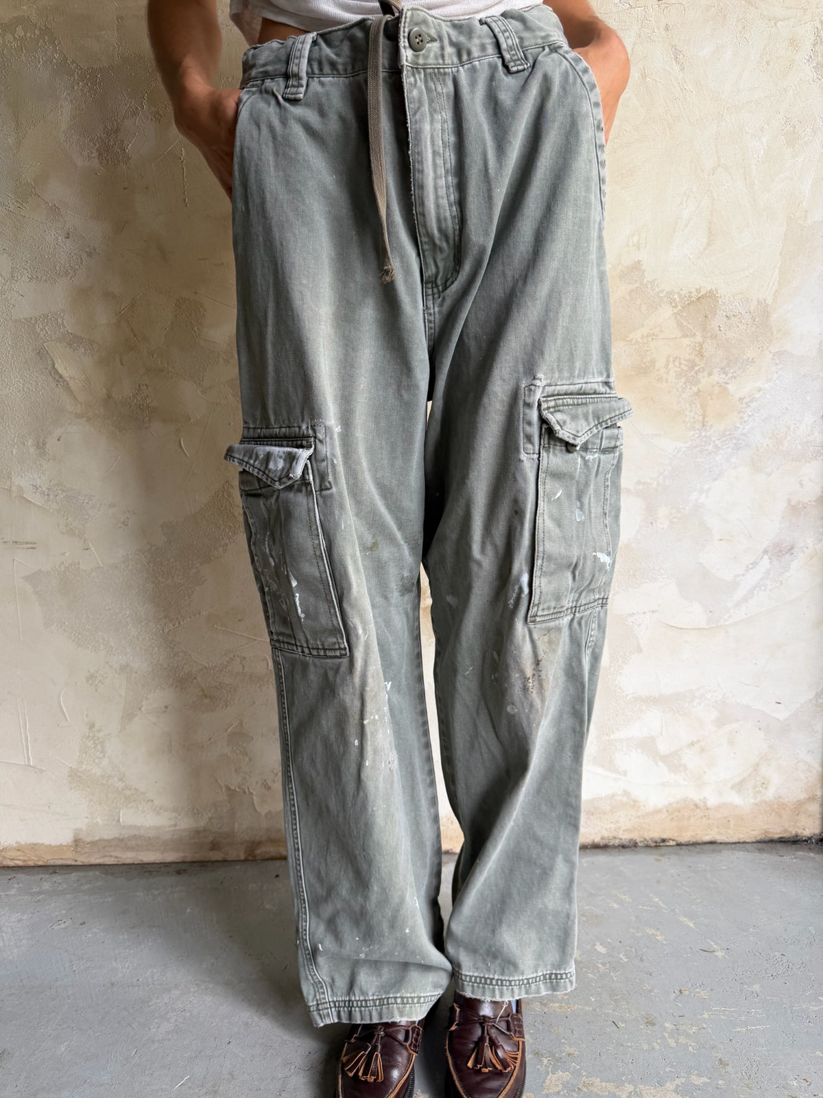 Faded Olive Painters Cargo Pants