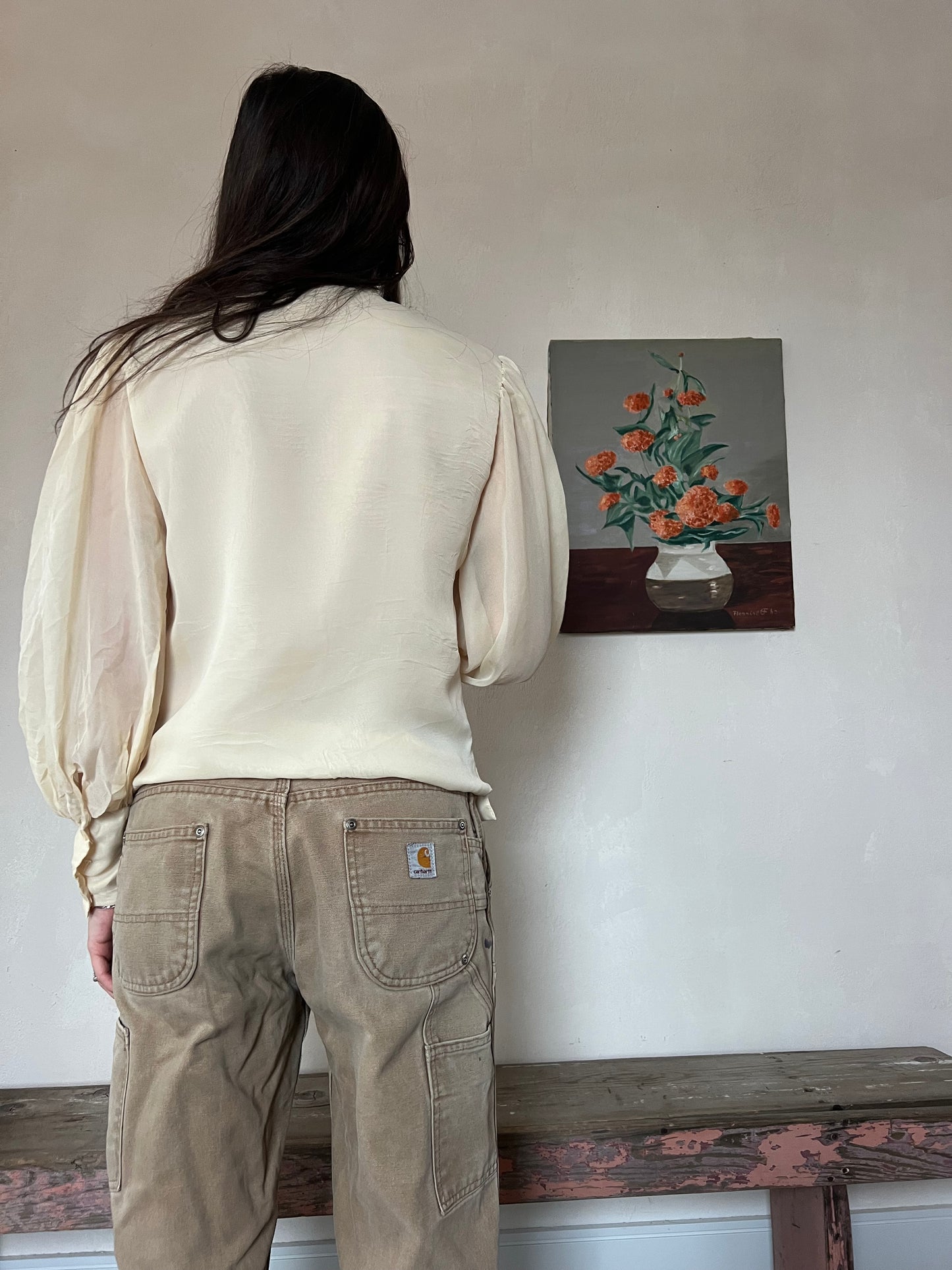 Cream Chiffon Blouse