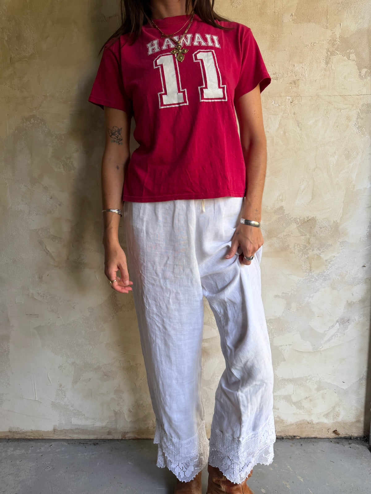 Red Hawaii Baby Tee