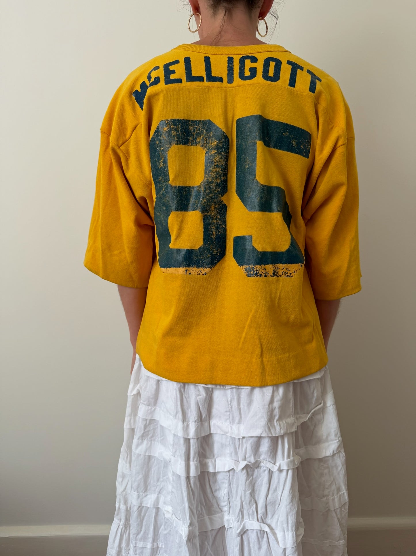 Yellow Cropped Arlington Football Jersey
