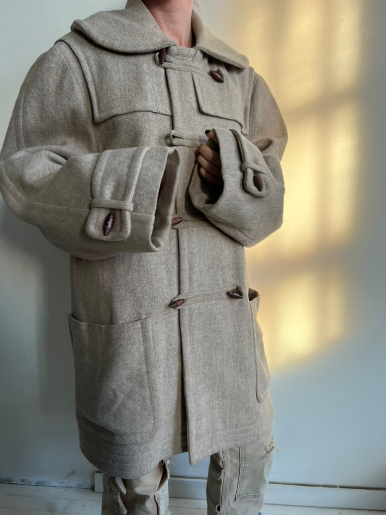 Oatmeal Wool Peacoat