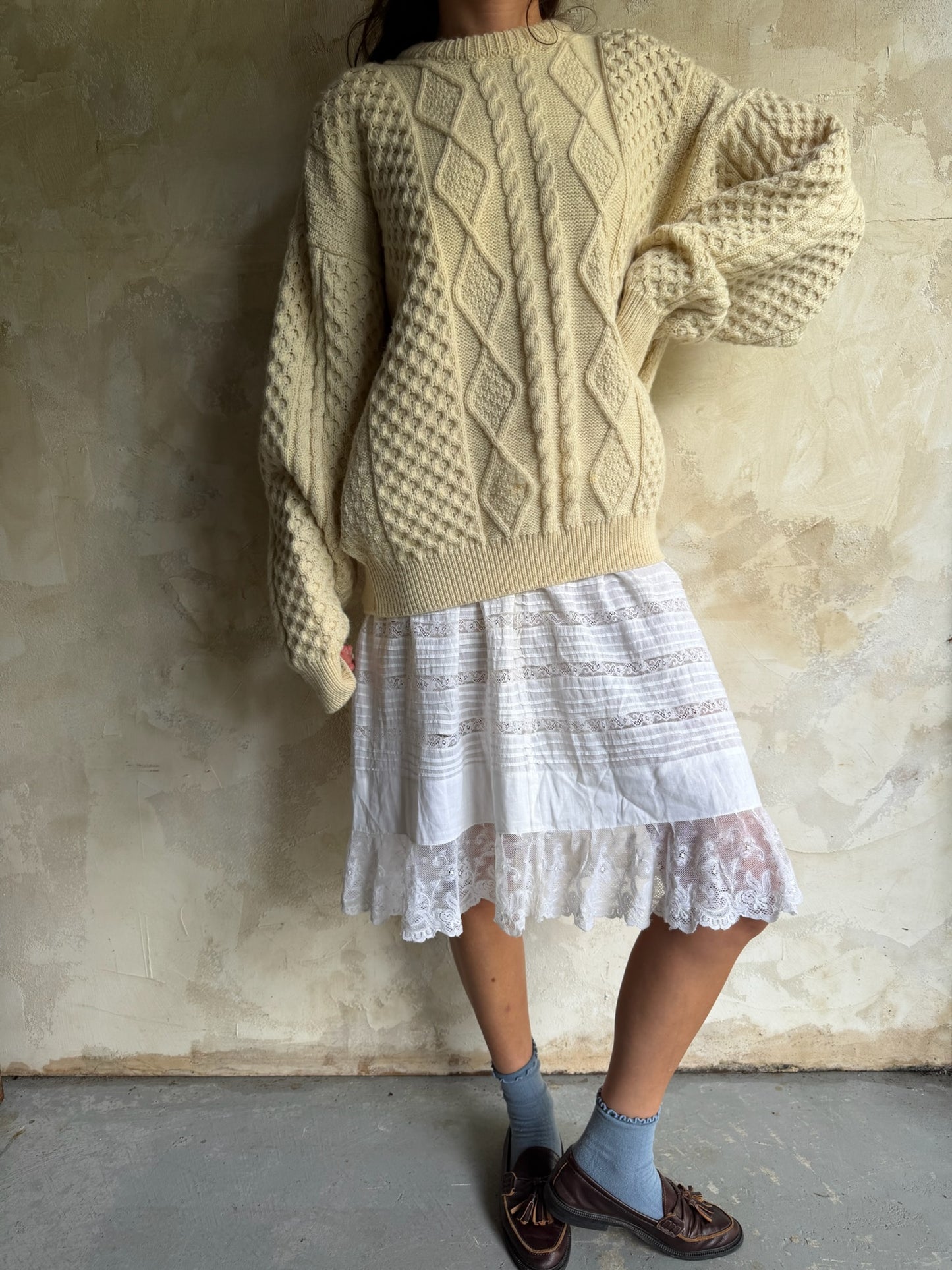 Irish Wool Fisherman Sweater