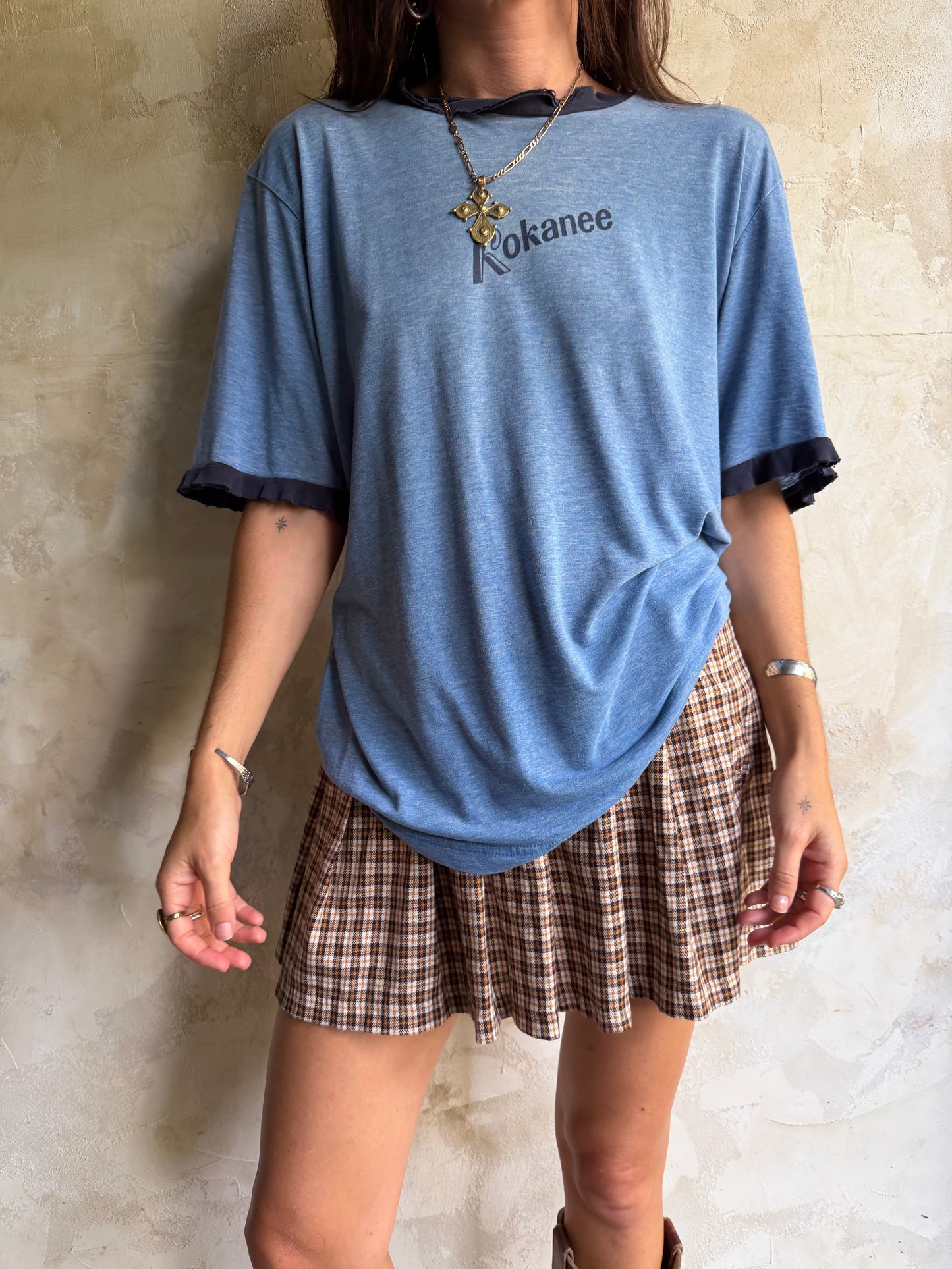 Kokanee Faded Blue Ringer Tee
