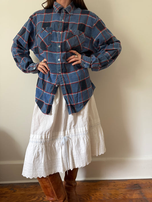 Blue and Red Checkered Flannel