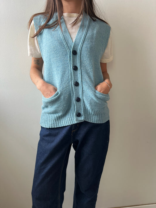 Sky Blue Knit Vest