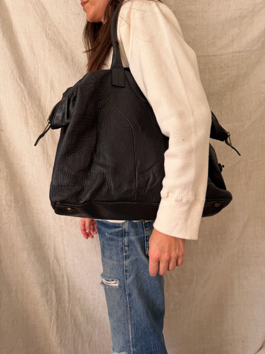 Buttery Soft Black Leather Bag