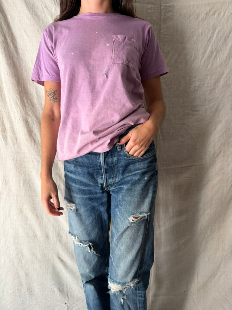 Faded Magenta Painters Tee