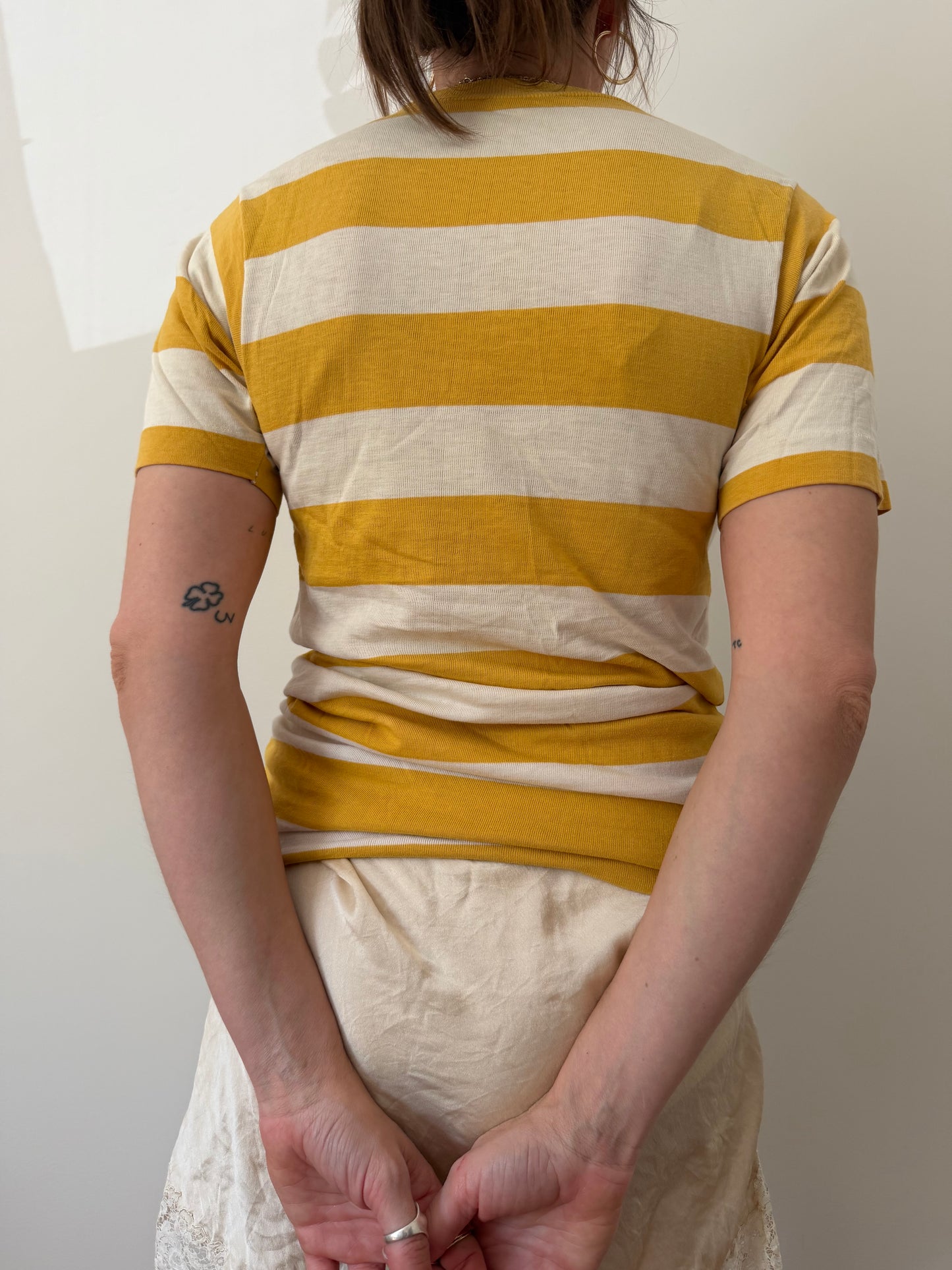 60s Striped Yellow Tee