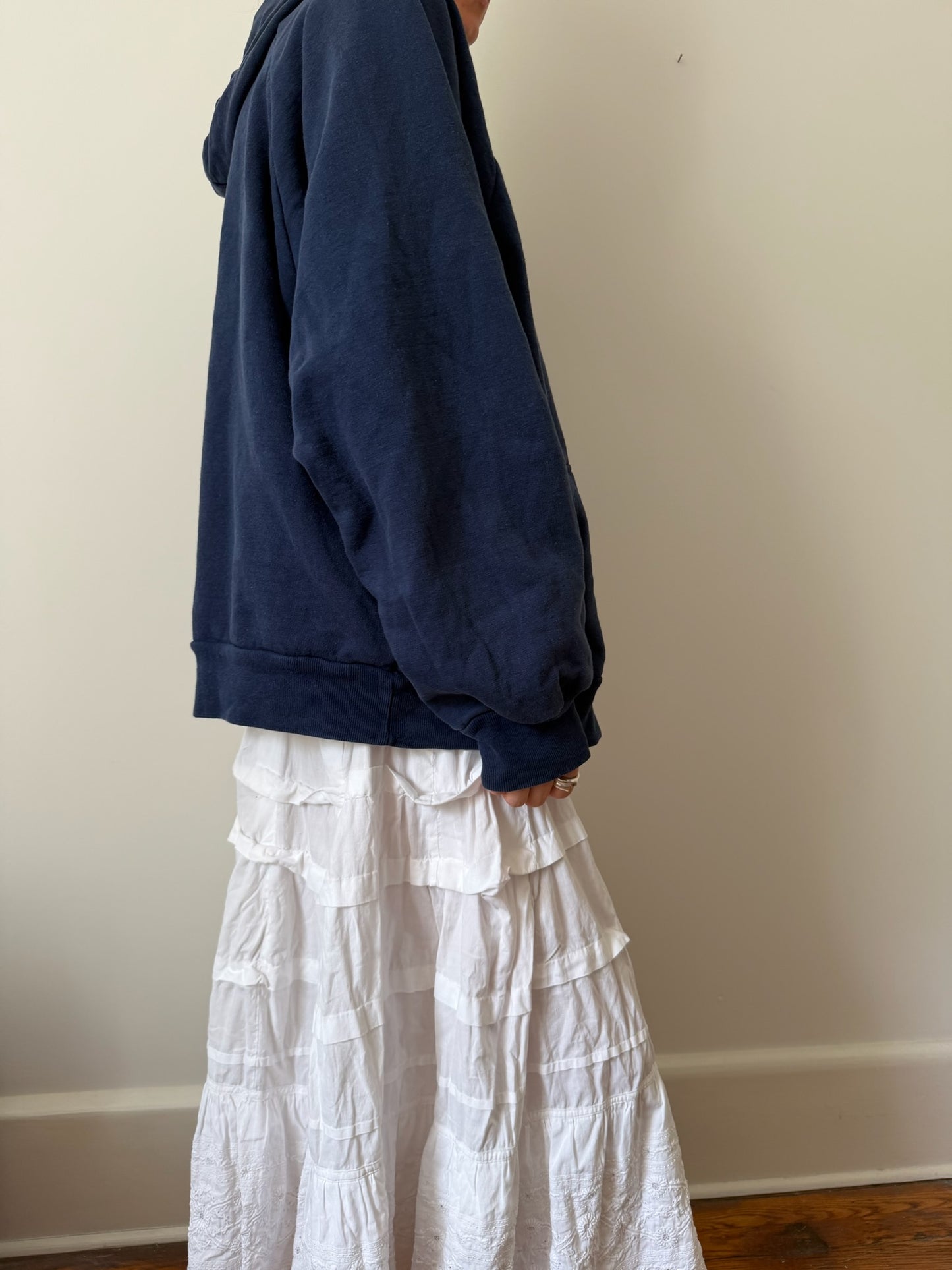 Navy Zip-Up Thermal Lined Hoodie