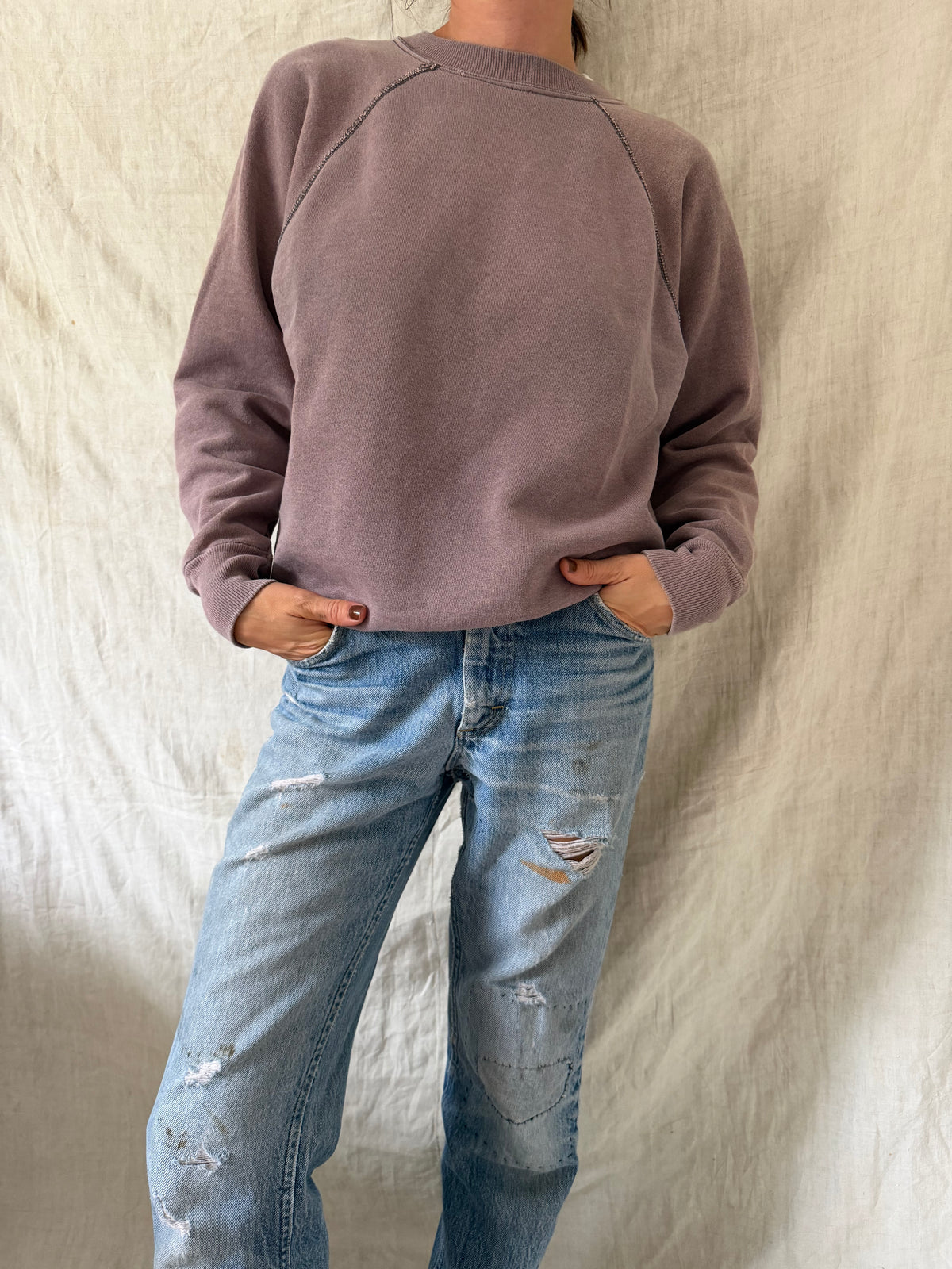Purple Grey Crewneck