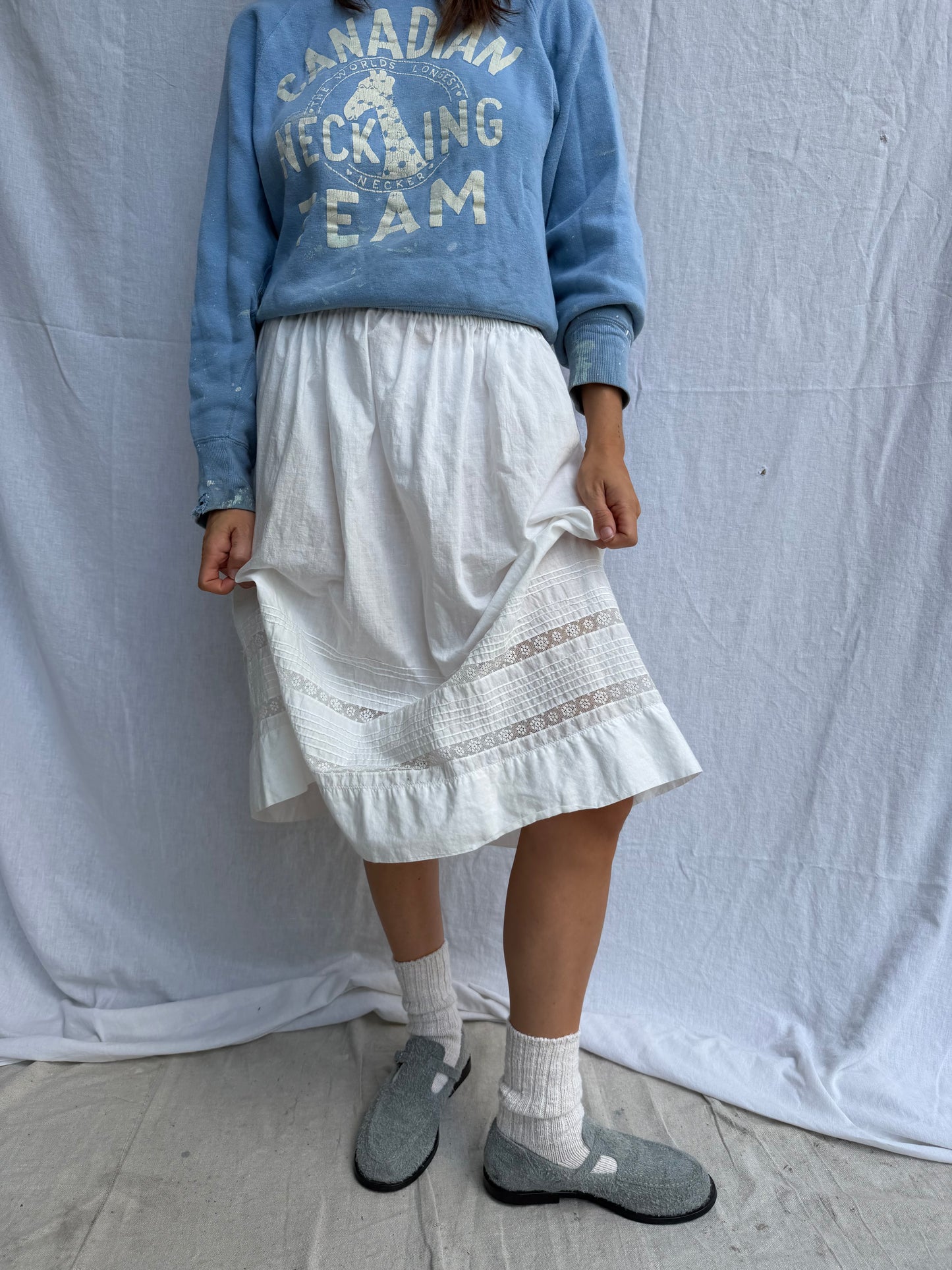 Reworked Antique Christening Gown Skirt 01