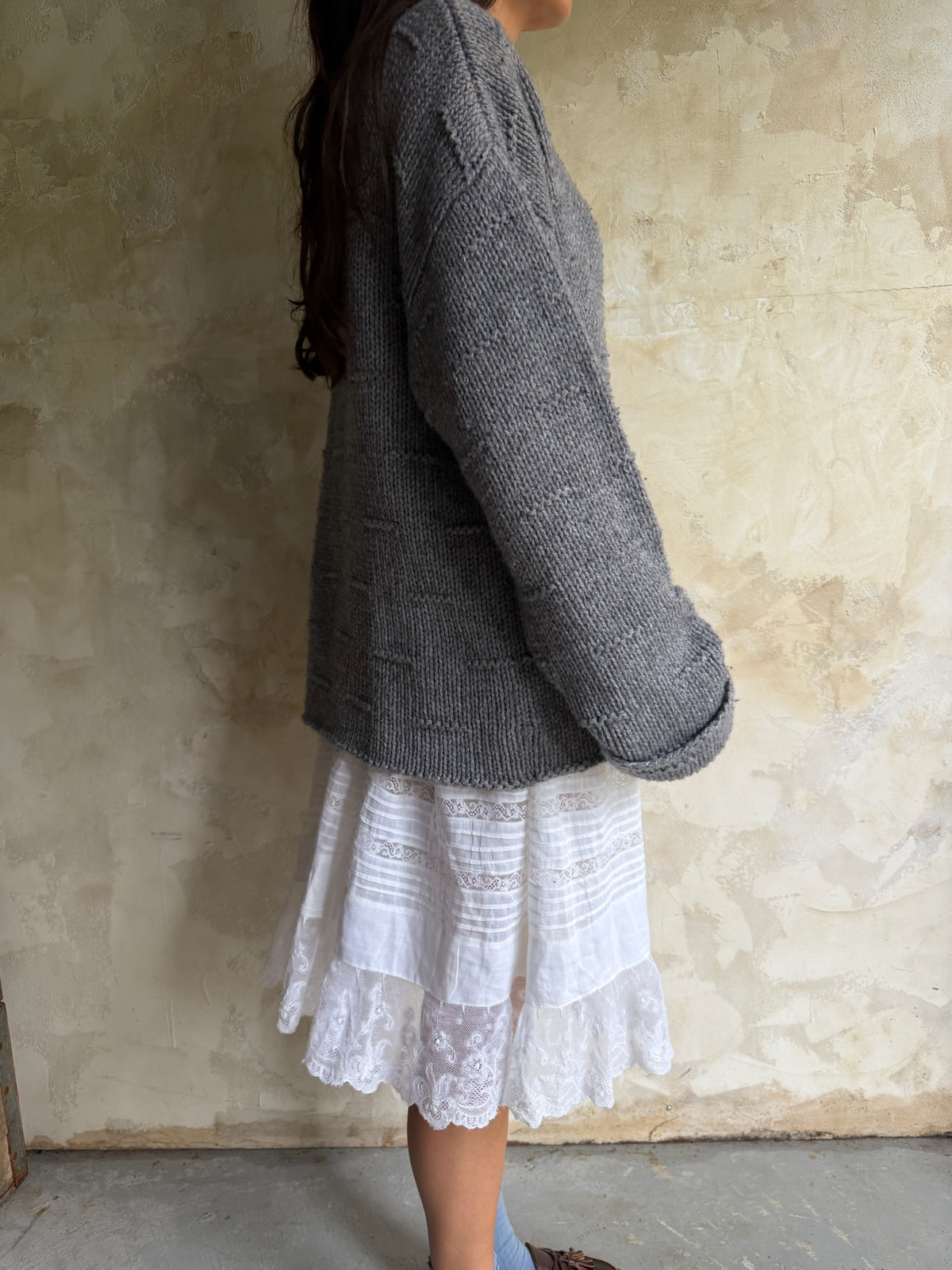 Grey Chunky Knit