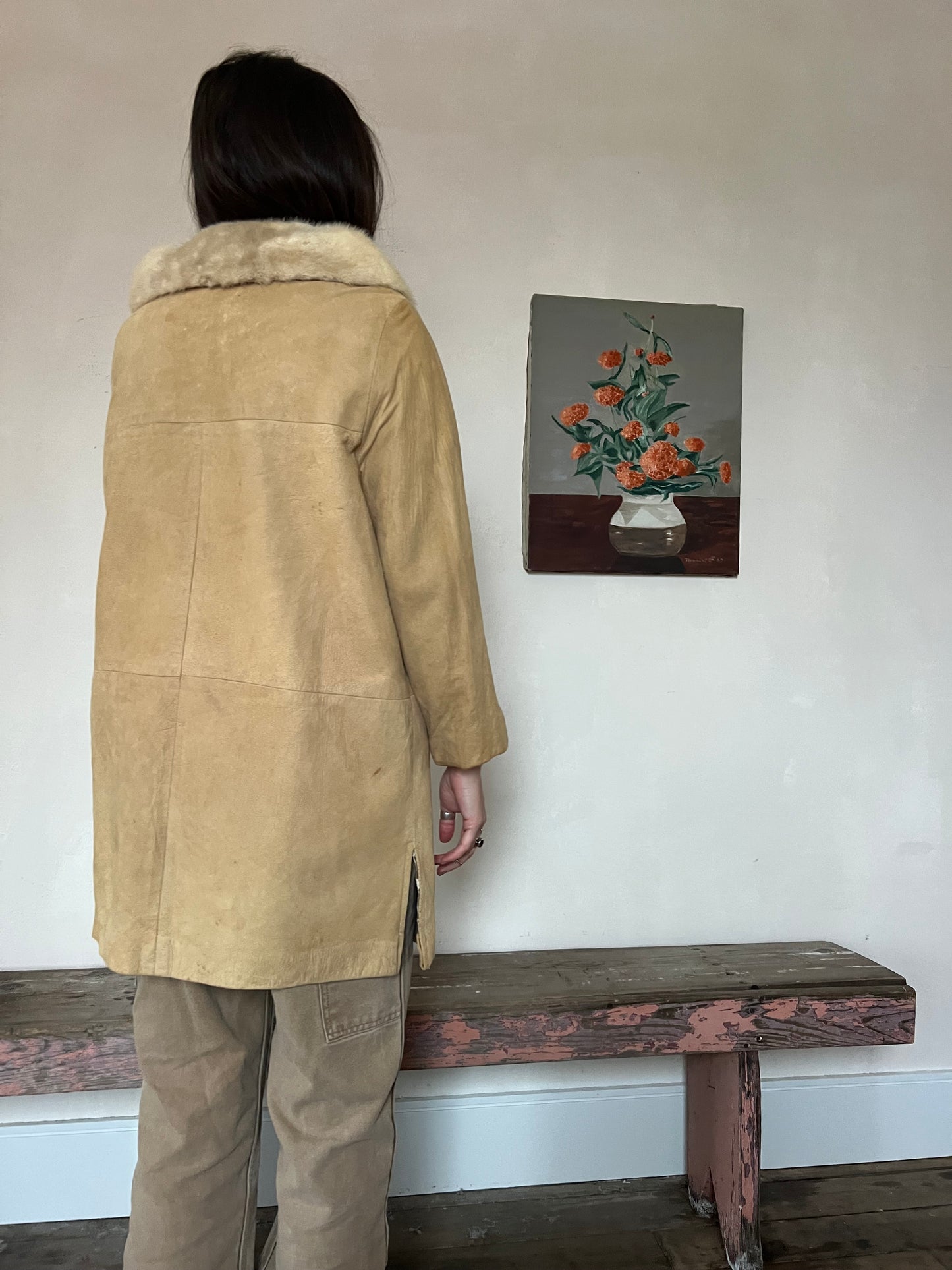 Suede Fur Collar Jacket