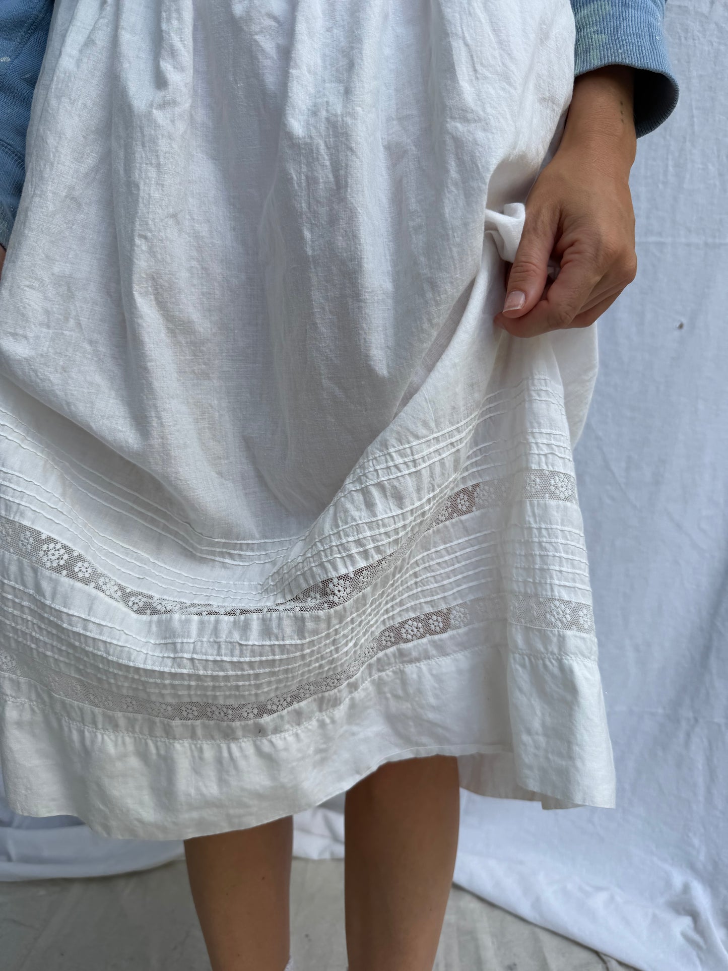 Reworked Antique Christening Gown Skirt 01